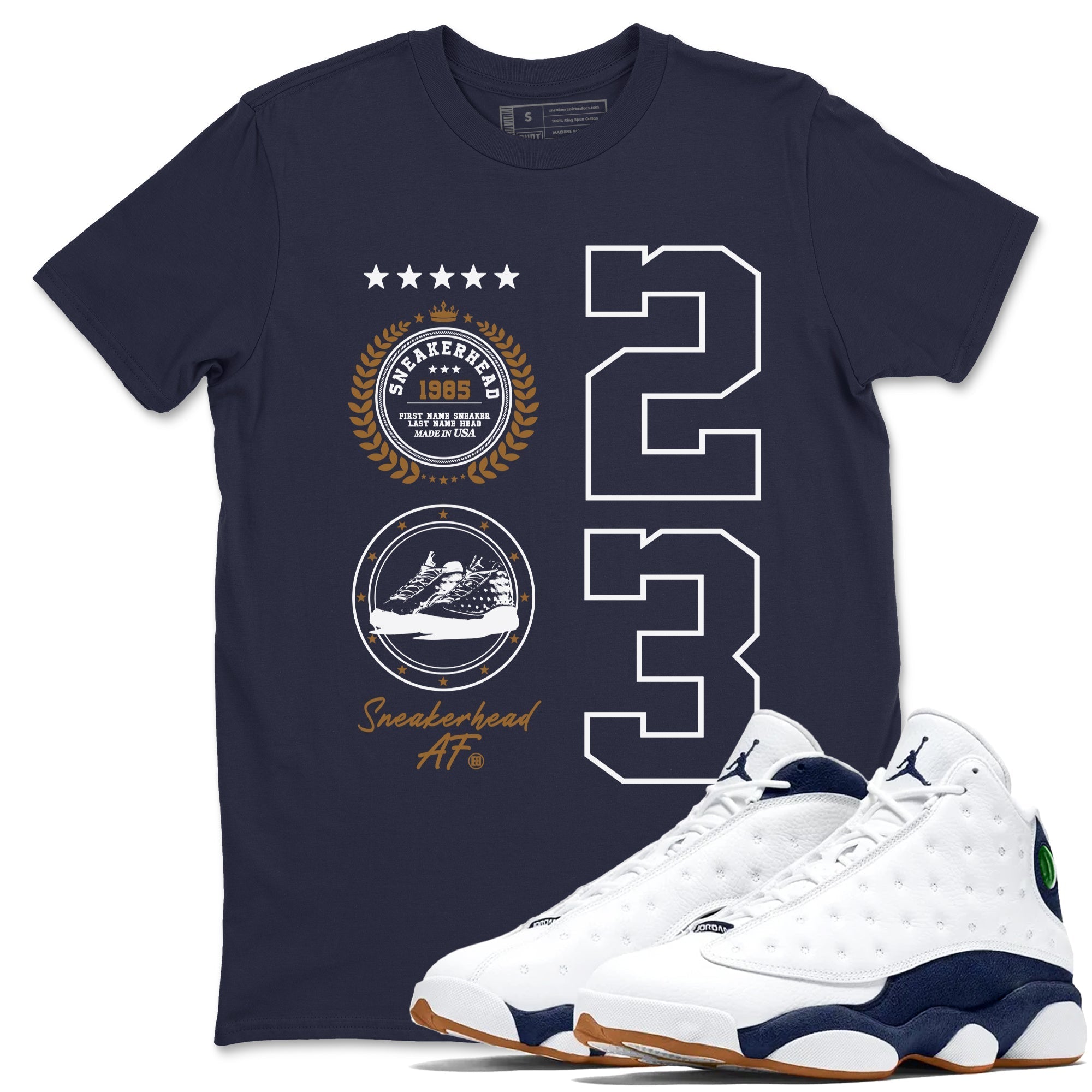 snkmatch Emblem snkmatch Tees - Air Jordan 13 Midnight Navy