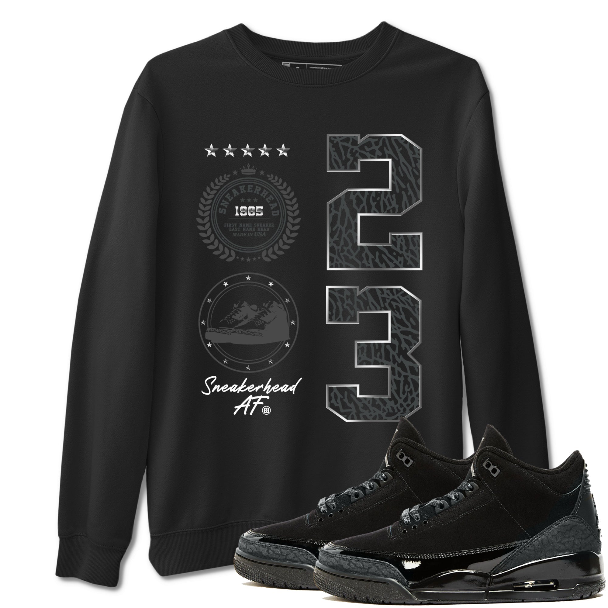 snkmatch Emblem snkmatch Tees - Air Jordan 3 Black Cat