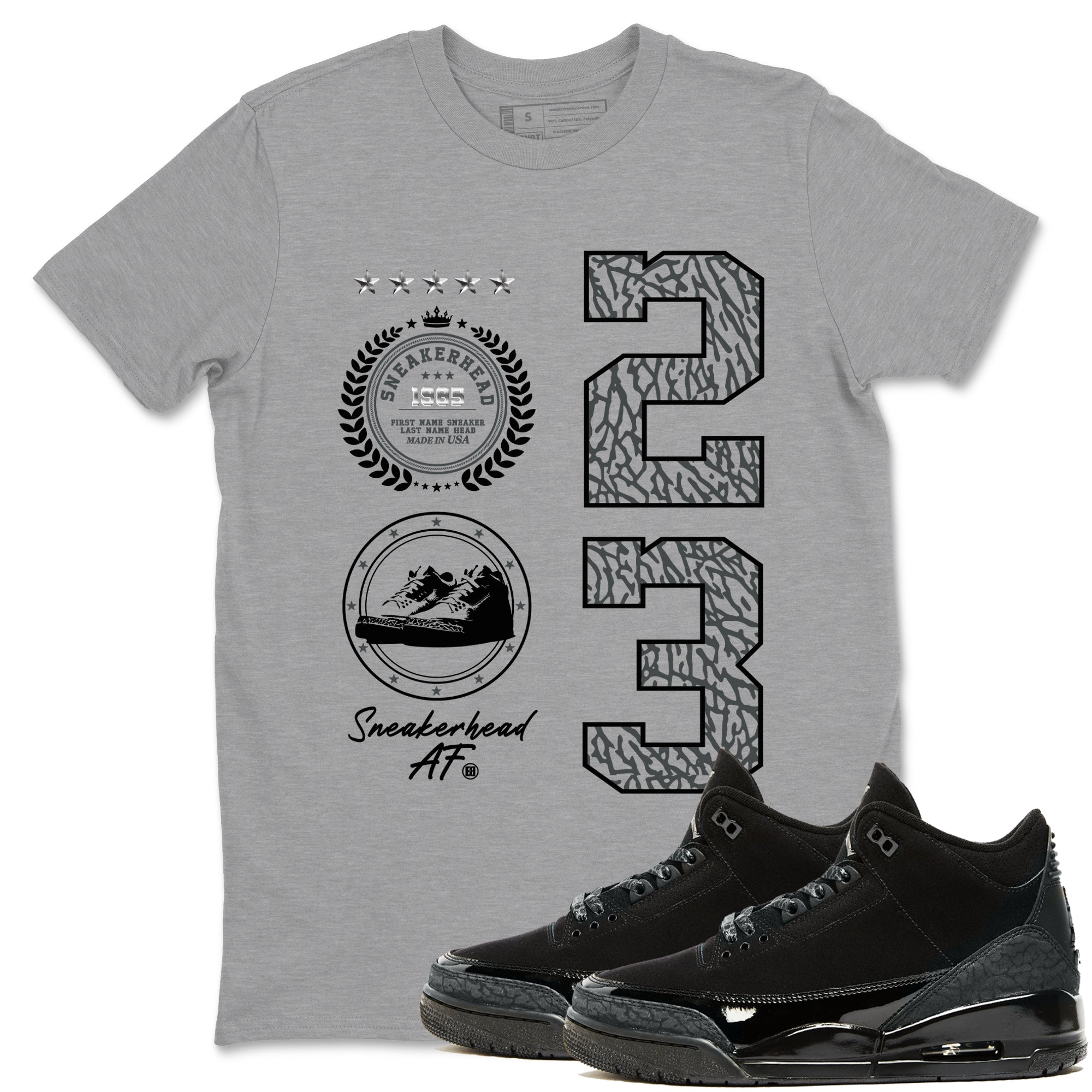 snkmatch Emblem snkmatch Tees - Air Jordan 3 Black Cat