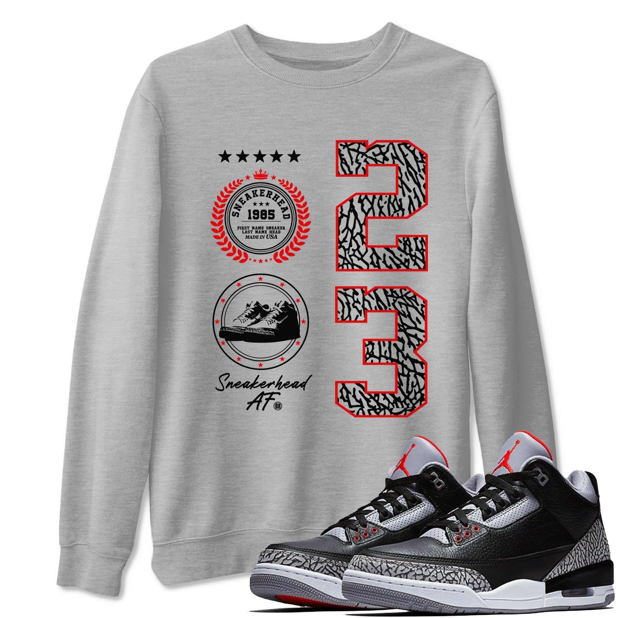 snkmatch Emblem snkmatch Tees - Air Jordan 3 Black Cement
