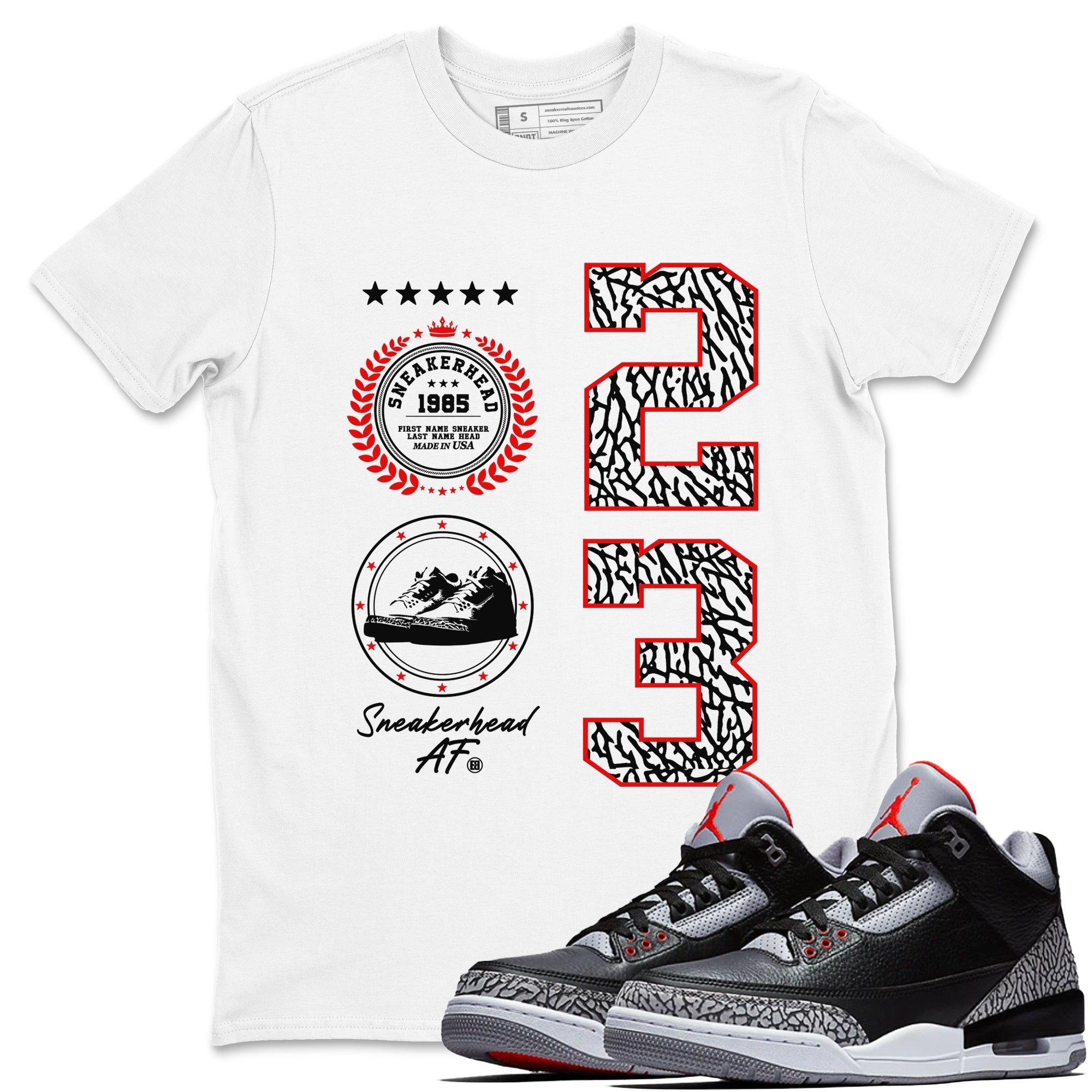 snkmatch Emblem snkmatch Tees - Air Jordan 3 Black Cement