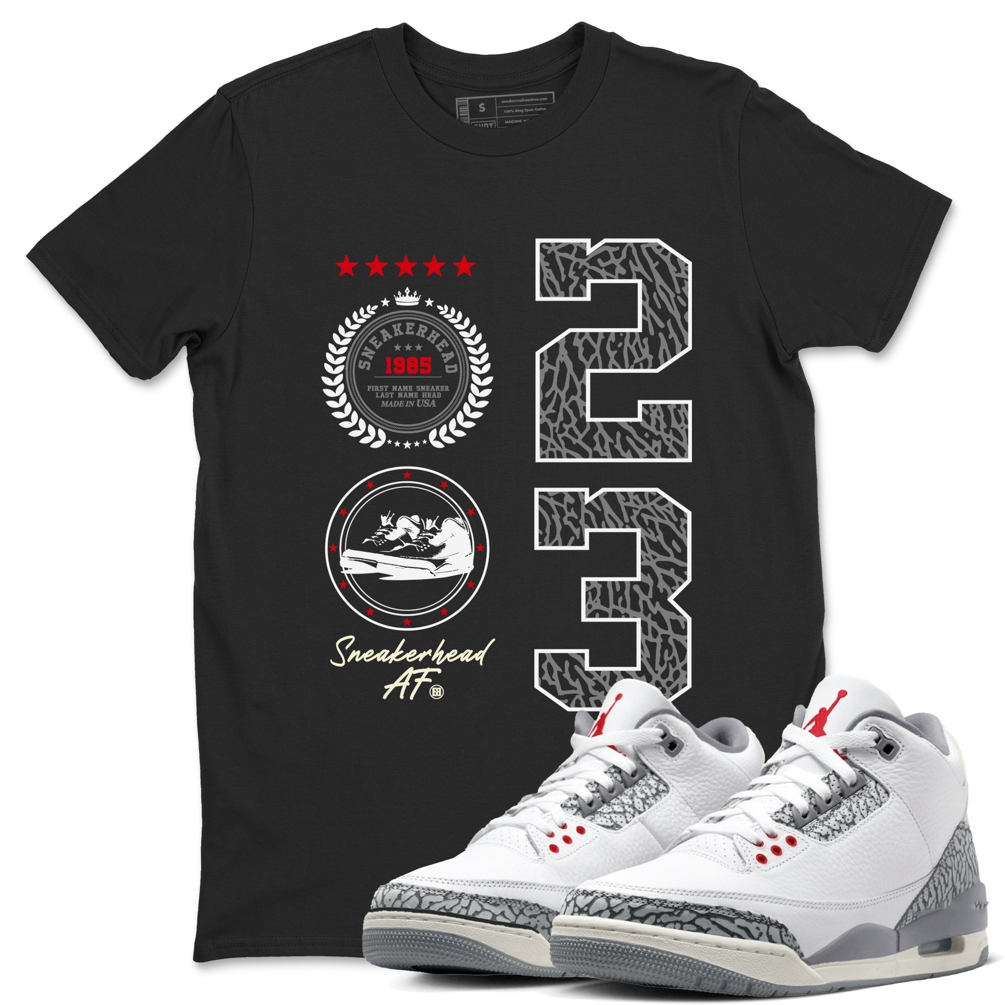 snkmatch Emblem snkmatch Tees - Air Jordan 3 Cement Grey