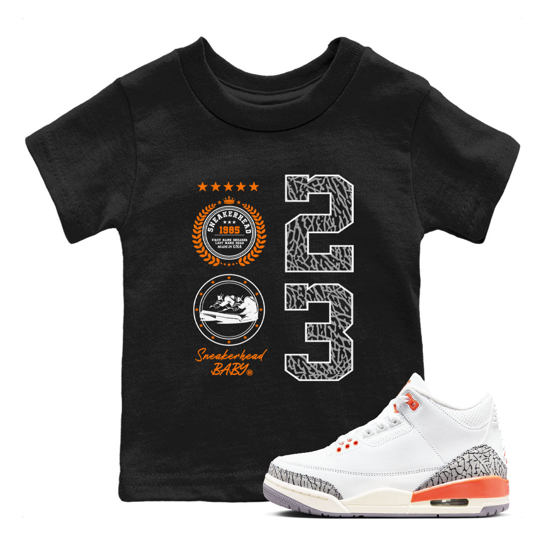 snkmatch Emblem snkmatch Tees Kids - Air Jordan 3 Georgia Peach