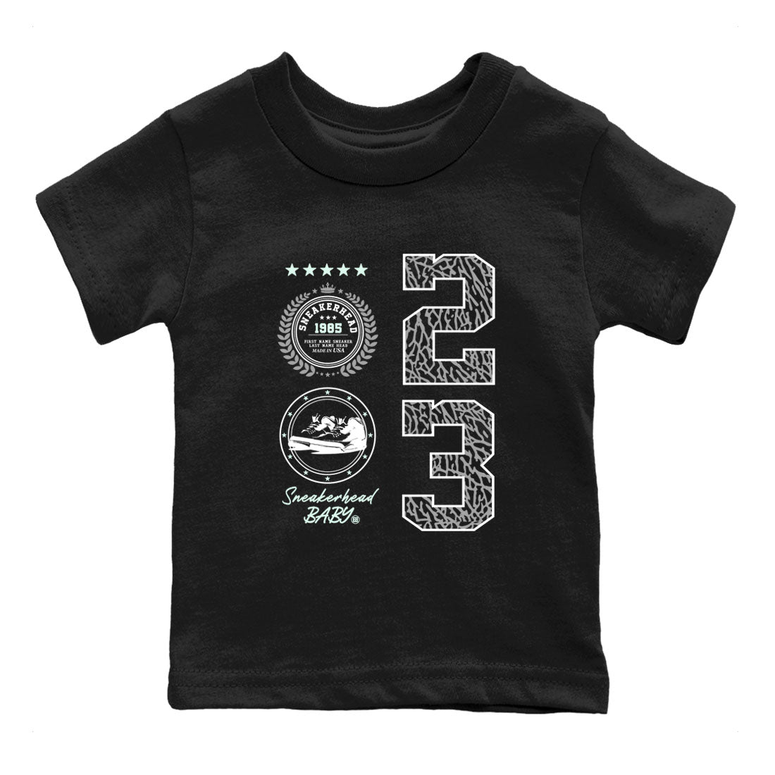 snkmatch Emblem snkmatch Tees Kids - Air Jordan 3 Green Glow