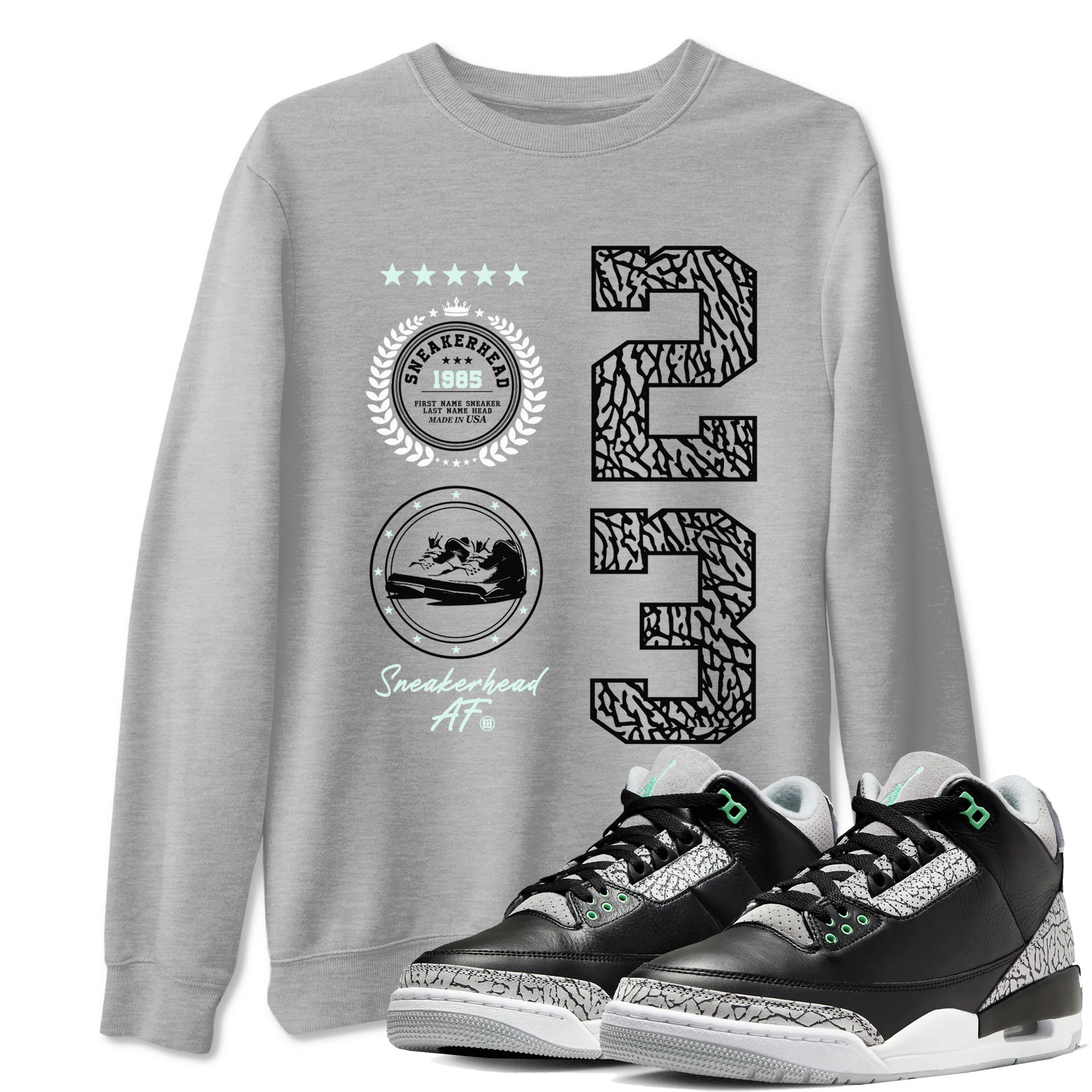 snkmatch Emblem snkmatch Tees - Air Jordan 3 Green Glow