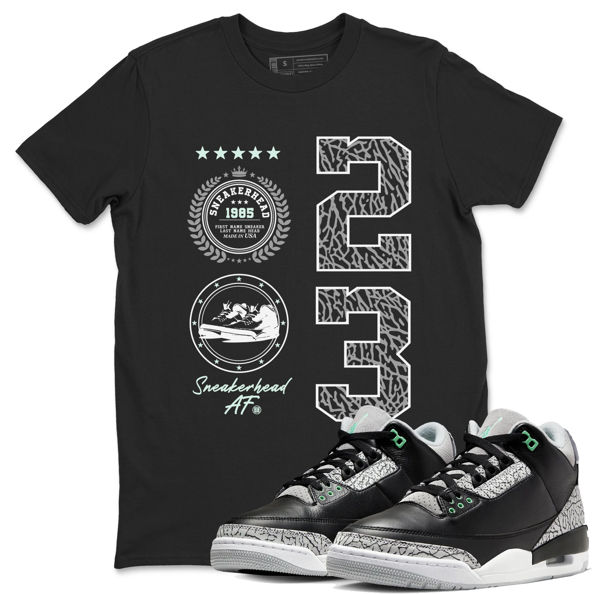 snkmatch Emblem snkmatch Tees - Air Jordan 3 Green Glow
