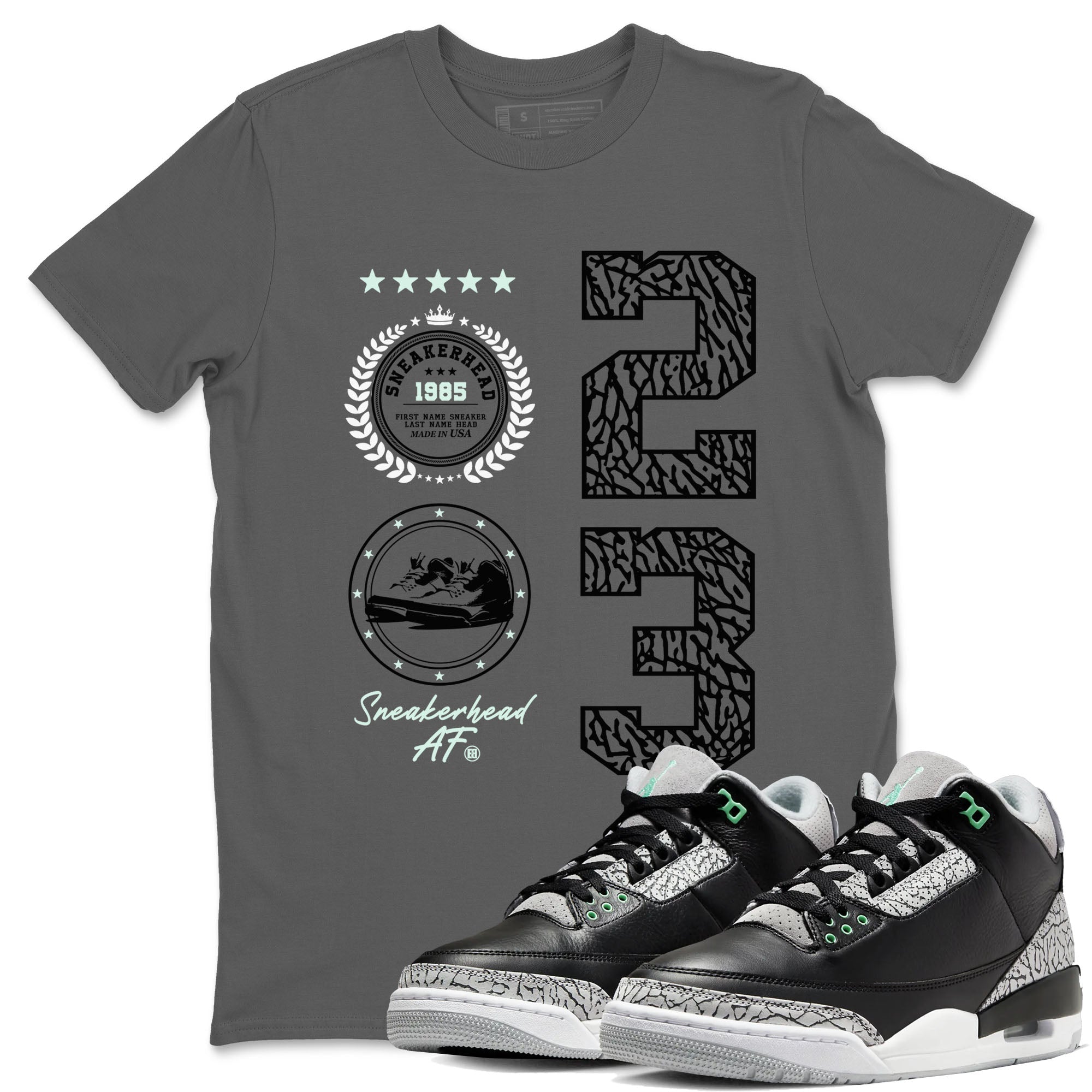 snkmatch Emblem snkmatch Tees - Air Jordan 3 Green Glow