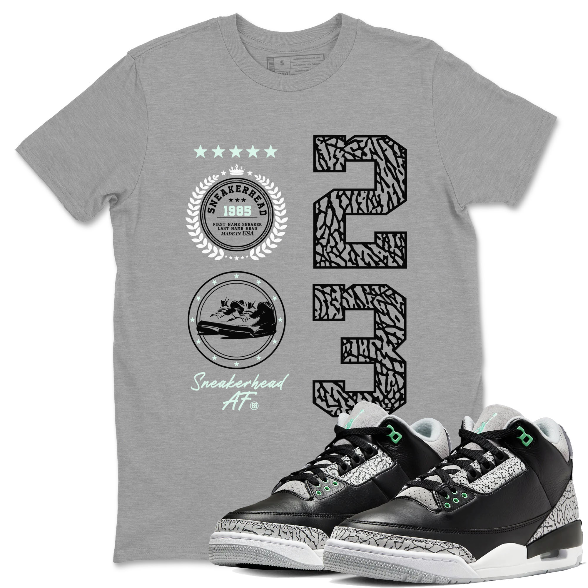 snkmatch Emblem snkmatch Tees - Air Jordan 3 Green Glow