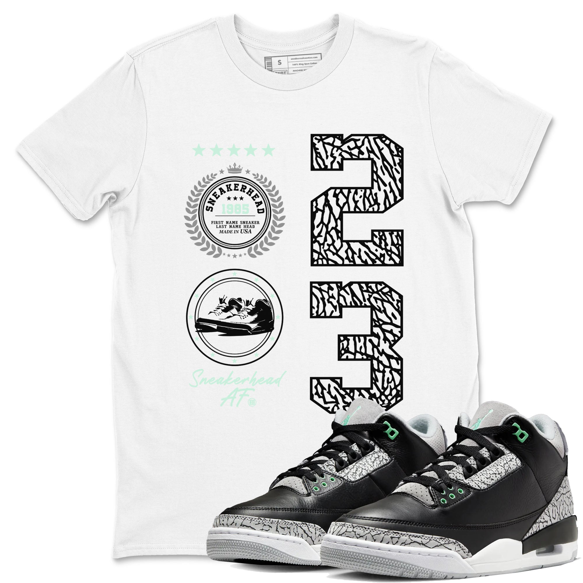 snkmatch Emblem snkmatch Tees - Air Jordan 3 Green Glow
