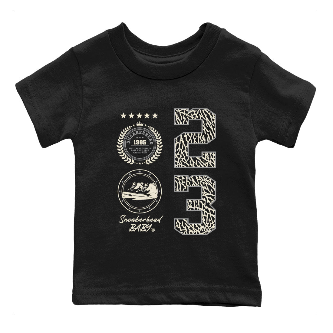 snkmatch Emblem snkmatch Tees Kids - Air Jordan 3 Ivory