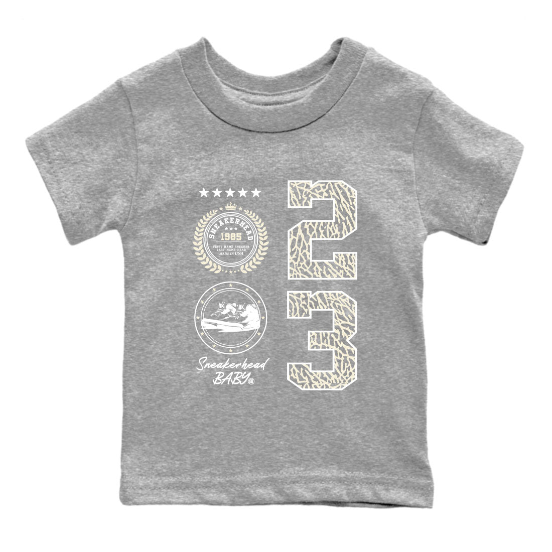 snkmatch Emblem snkmatch Tees Kids - Air Jordan 3 Ivory