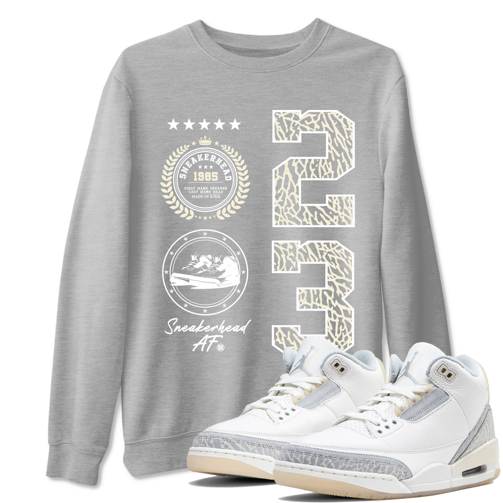 snkmatch Emblem snkmatch Tees - Air Jordan 3 Ivory