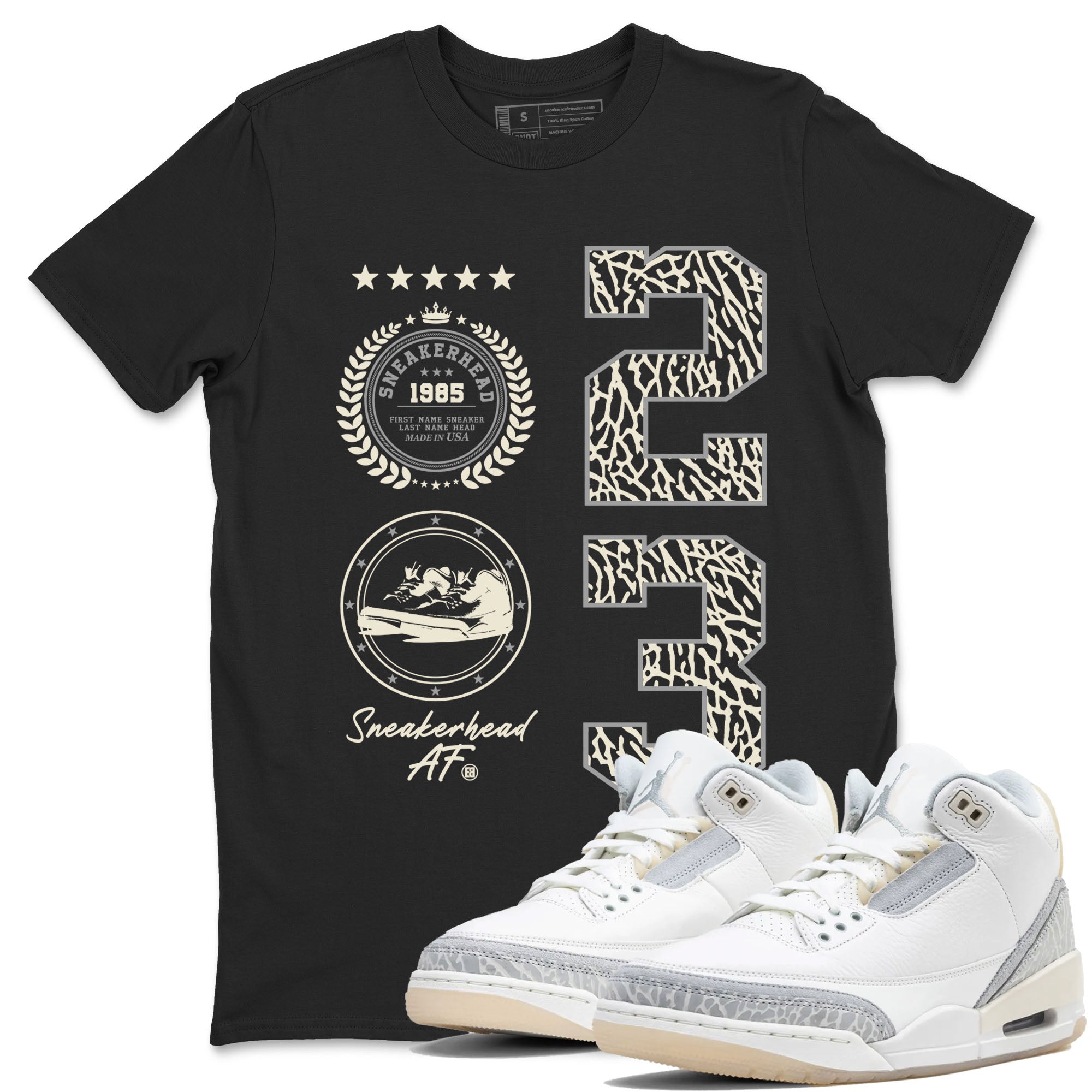 snkmatch Emblem snkmatch Tees - Air Jordan 3 Ivory