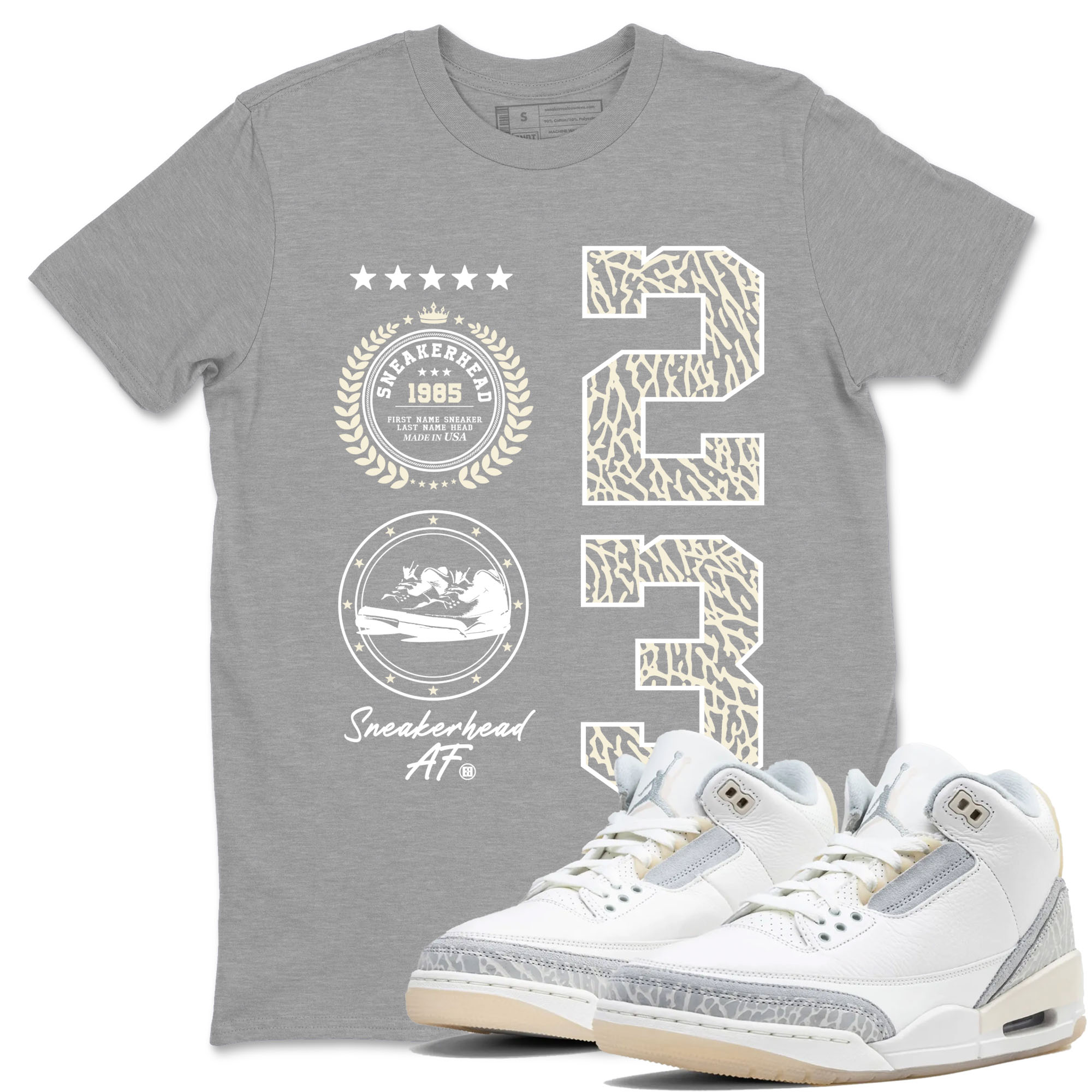 snkmatch Emblem snkmatch Tees - Air Jordan 3 Ivory
