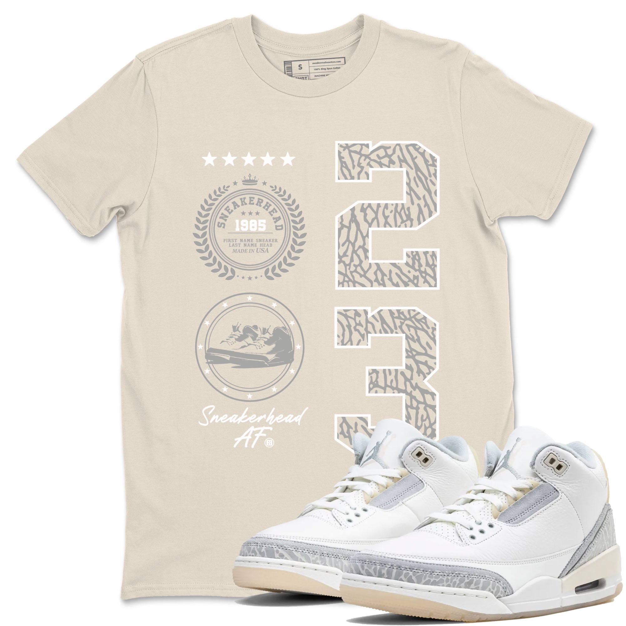 snkmatch Emblem snkmatch Tees - Air Jordan 3 Ivory