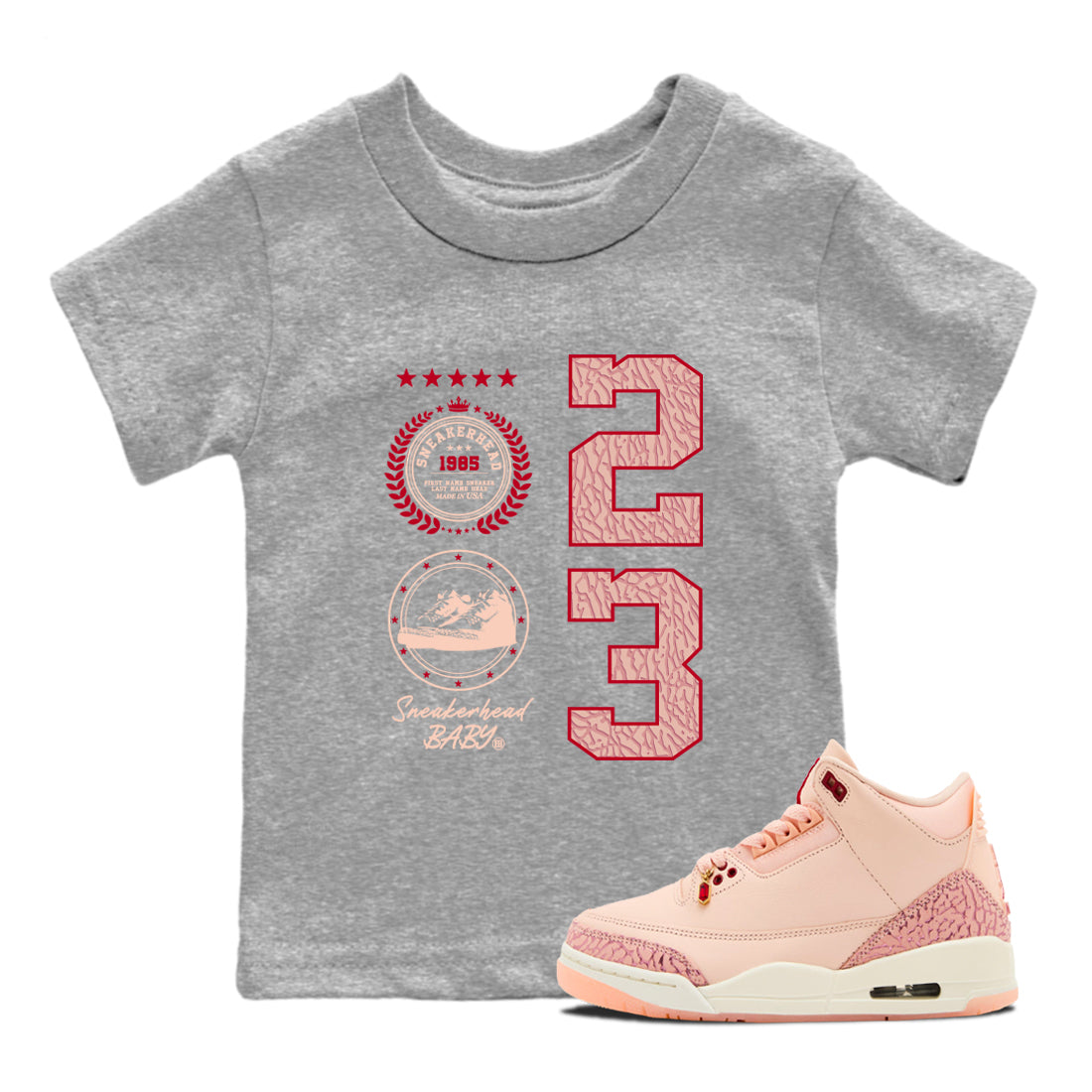 snkmatch Emblem snkmatch Tees Kids - Air Jordan 3 Valentines Day