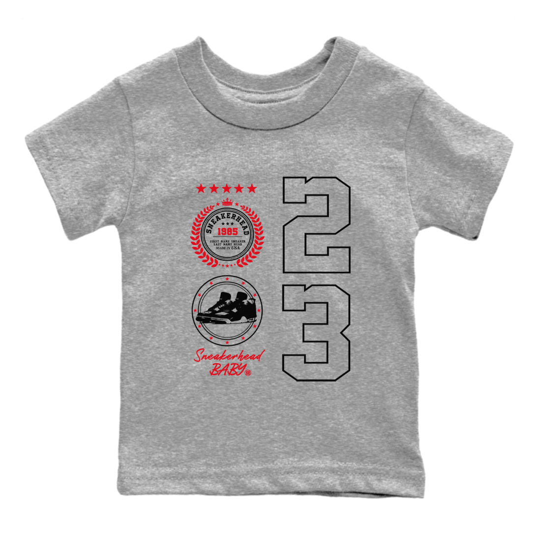 snkmatch Emblem snkmatch Tees Kids - Air Jordan 4 Bred Reimagined