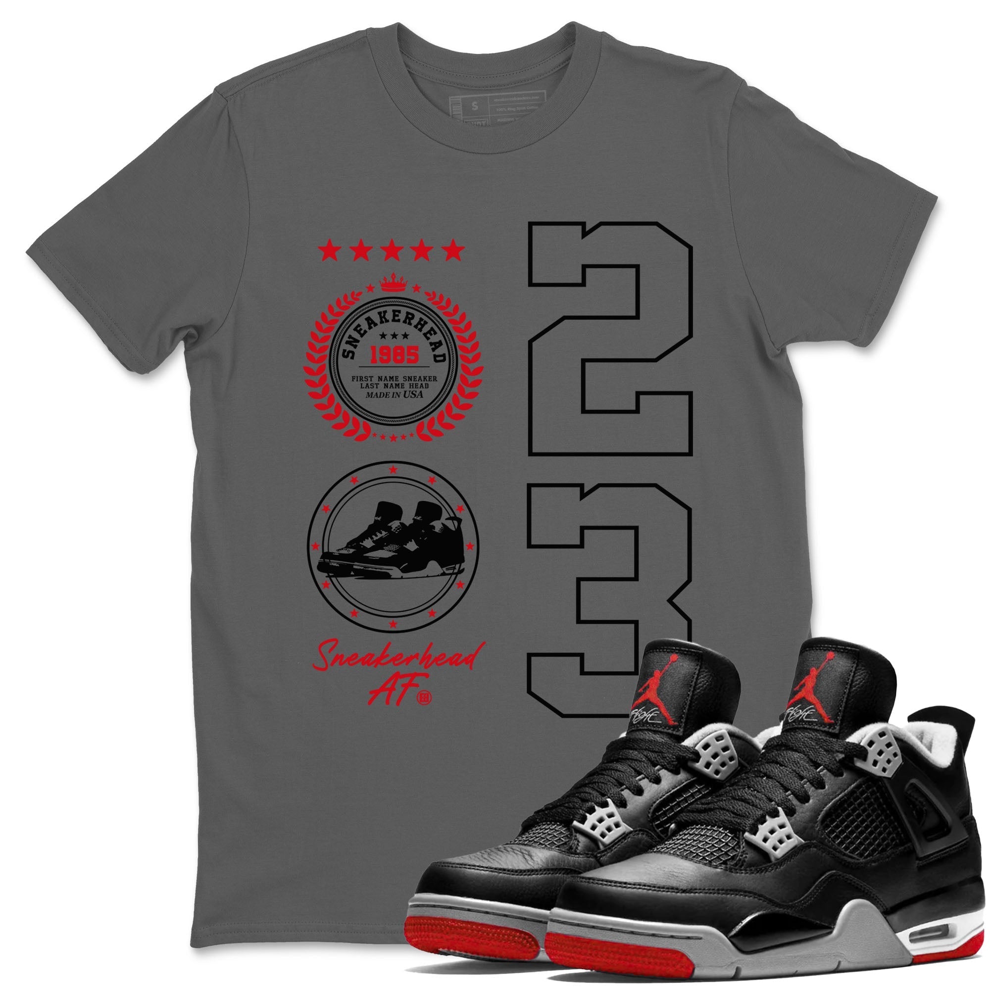 snkmatch Emblem snkmatch Tees - Air Jordan 4 Bred Reimagined