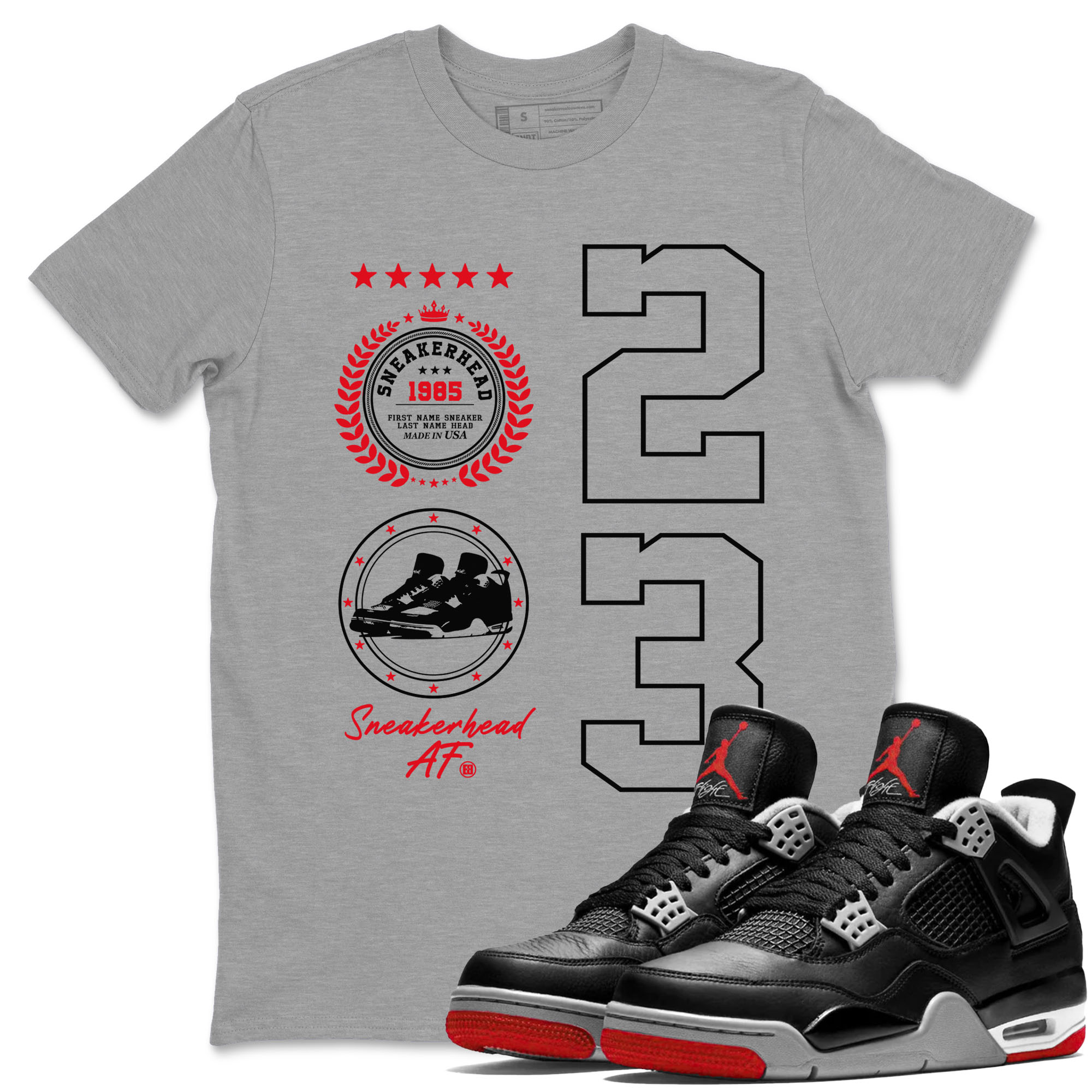 snkmatch Emblem snkmatch Tees - Air Jordan 4 Bred Reimagined