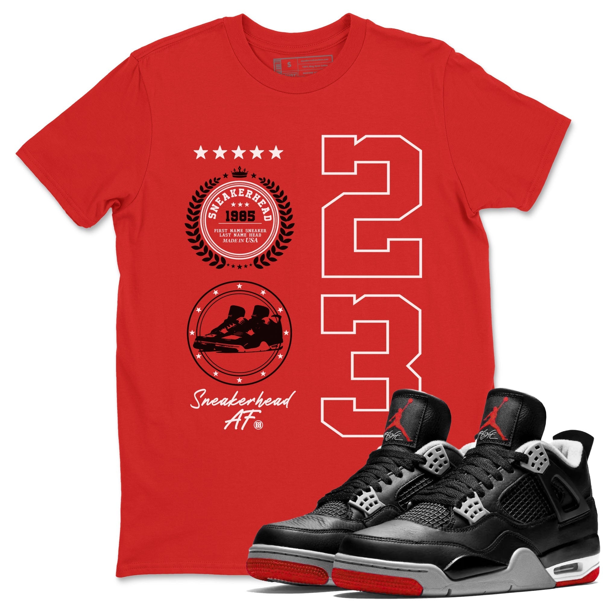 snkmatch Emblem snkmatch Tees - Air Jordan 4 Bred Reimagined