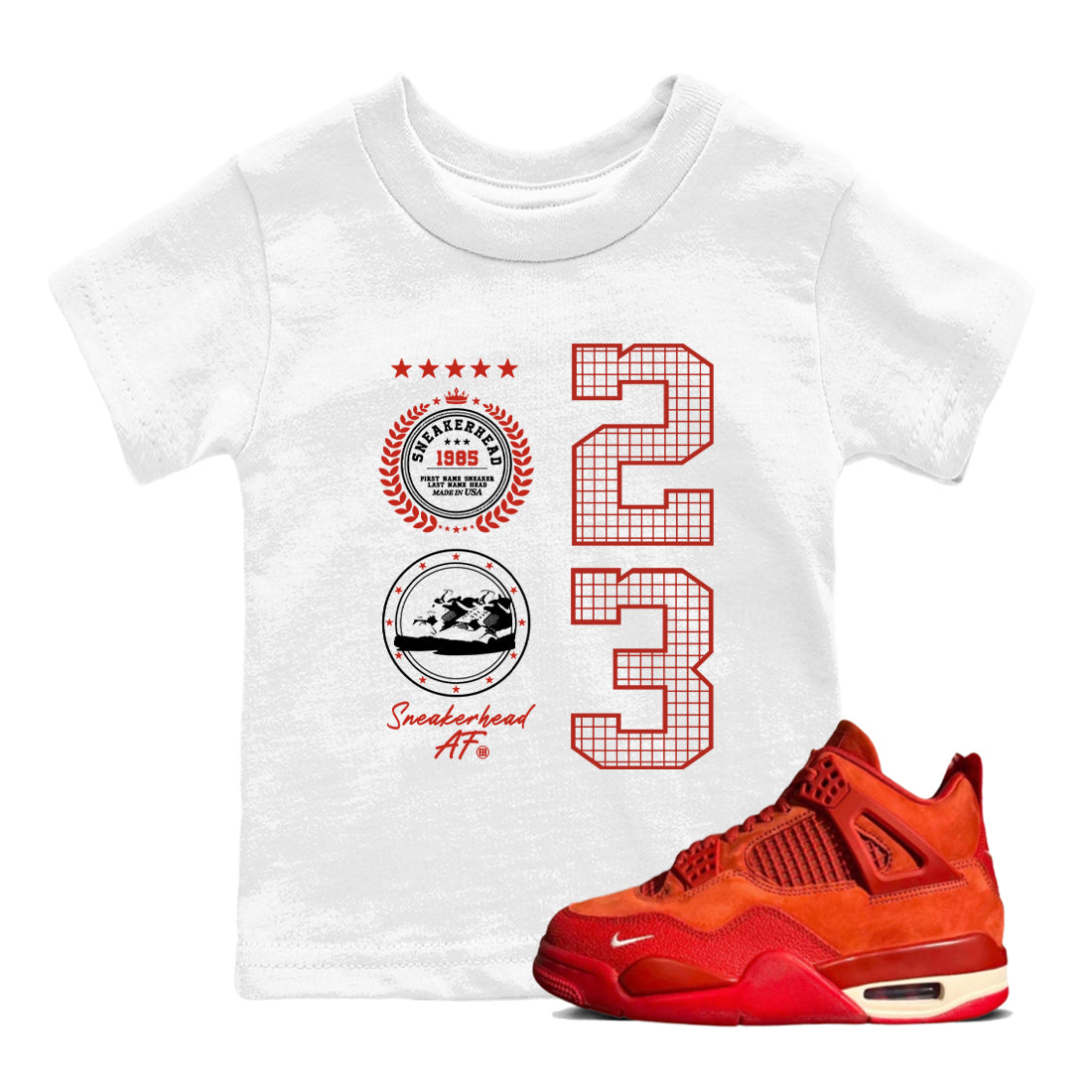 snkmatch Emblem snkmatch Tees Kids - Air Jordan 4 Brick By Brick