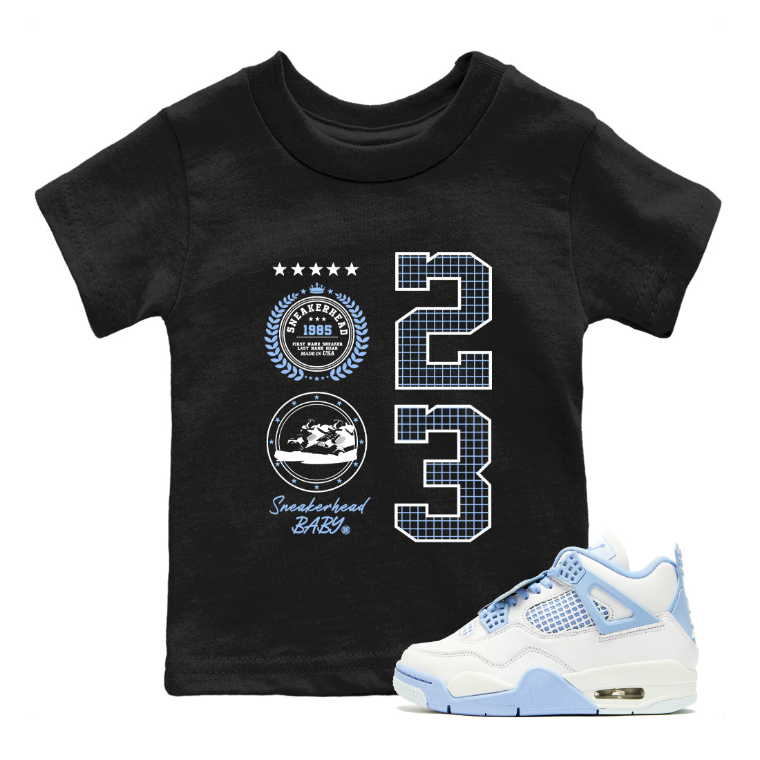 snkmatch Emblem snkmatch Tees Kids - Air Jordan 4 Forget Me Not