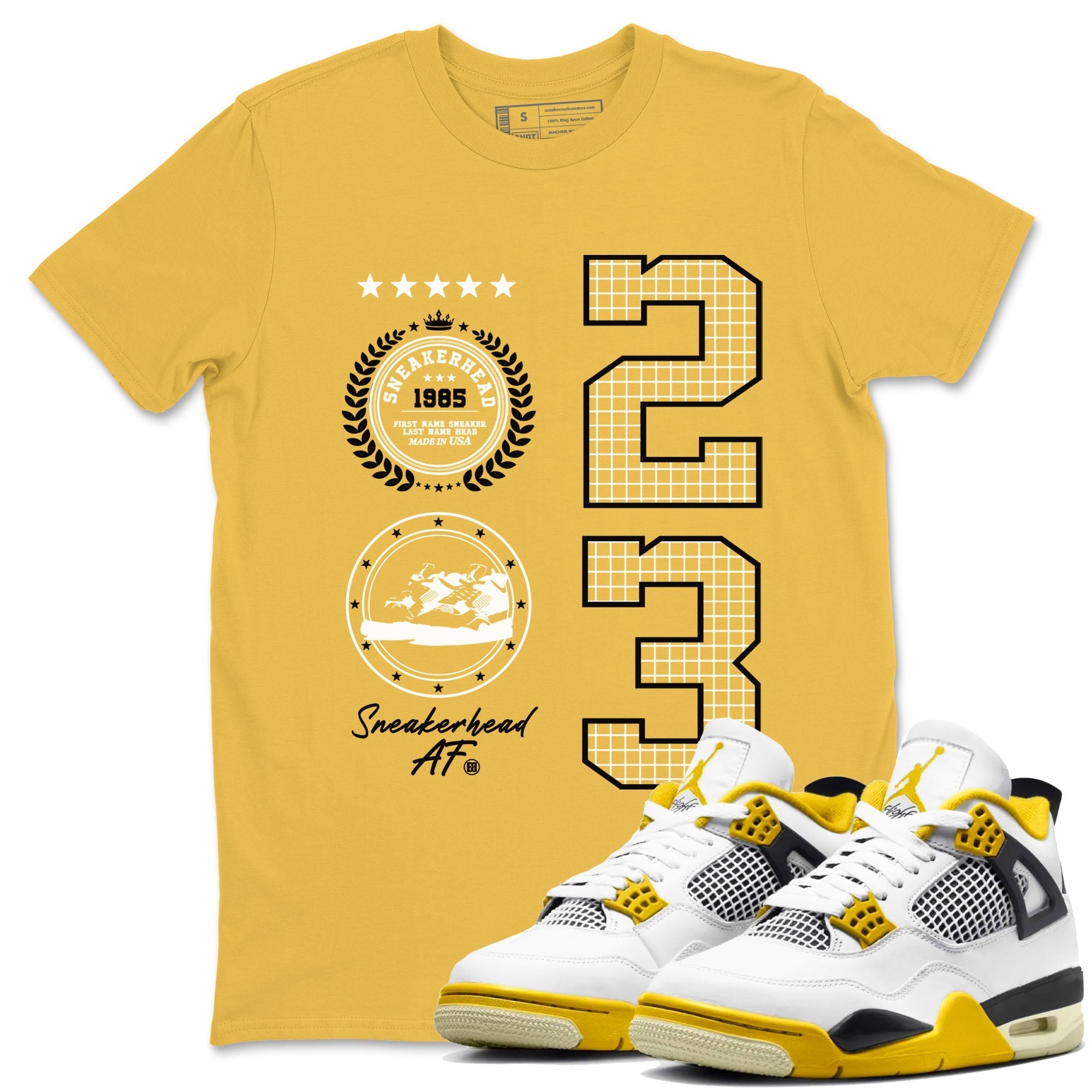 snkmatch Emblem snkmatch Tees - Air Jordan 4 Vivid Sulfur