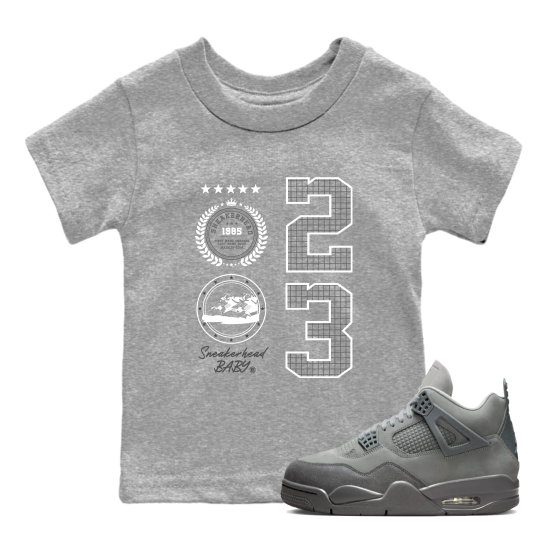 snkmatch Emblem snkmatch Tees Kids - Air Jordan 4 Wet Cement