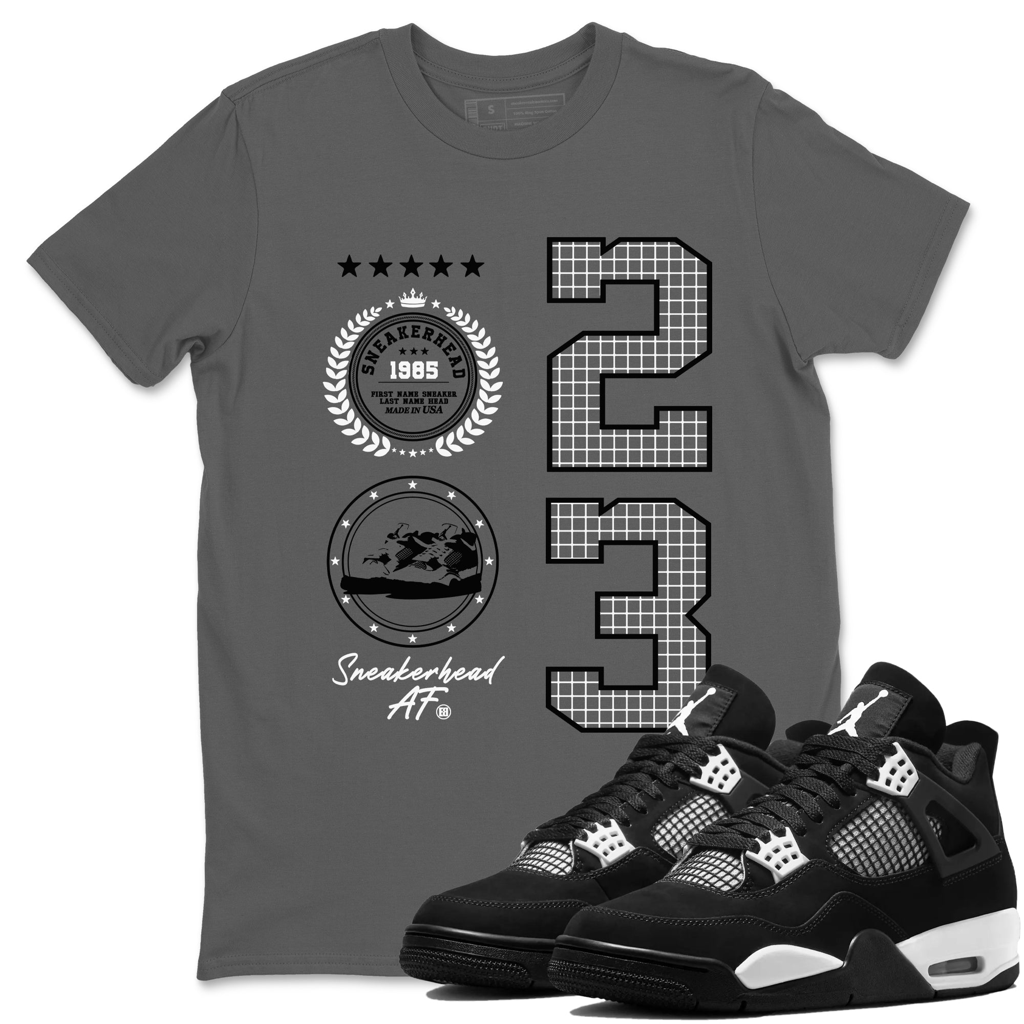 snkmatch Emblem snkmatch Tees - Air Jordan 4 White Thunder