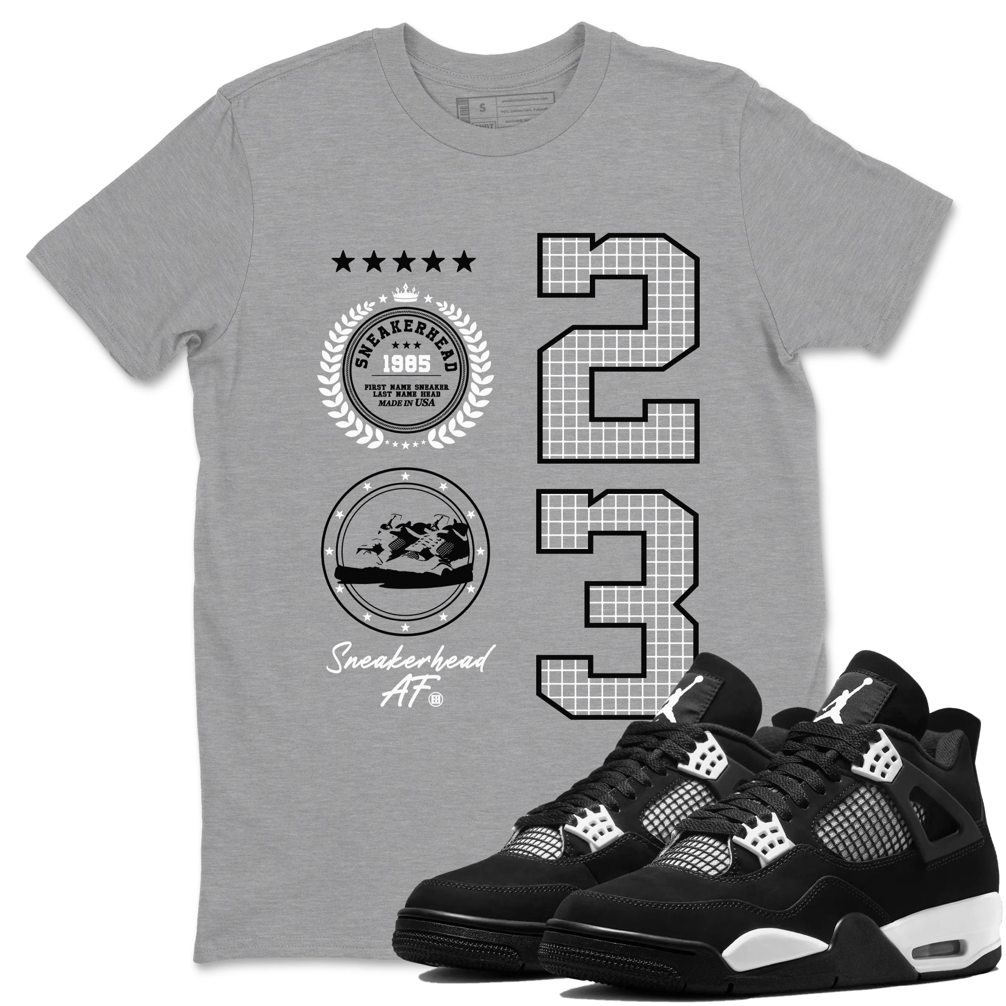 snkmatch Emblem snkmatch Tees - Air Jordan 4 White Thunder