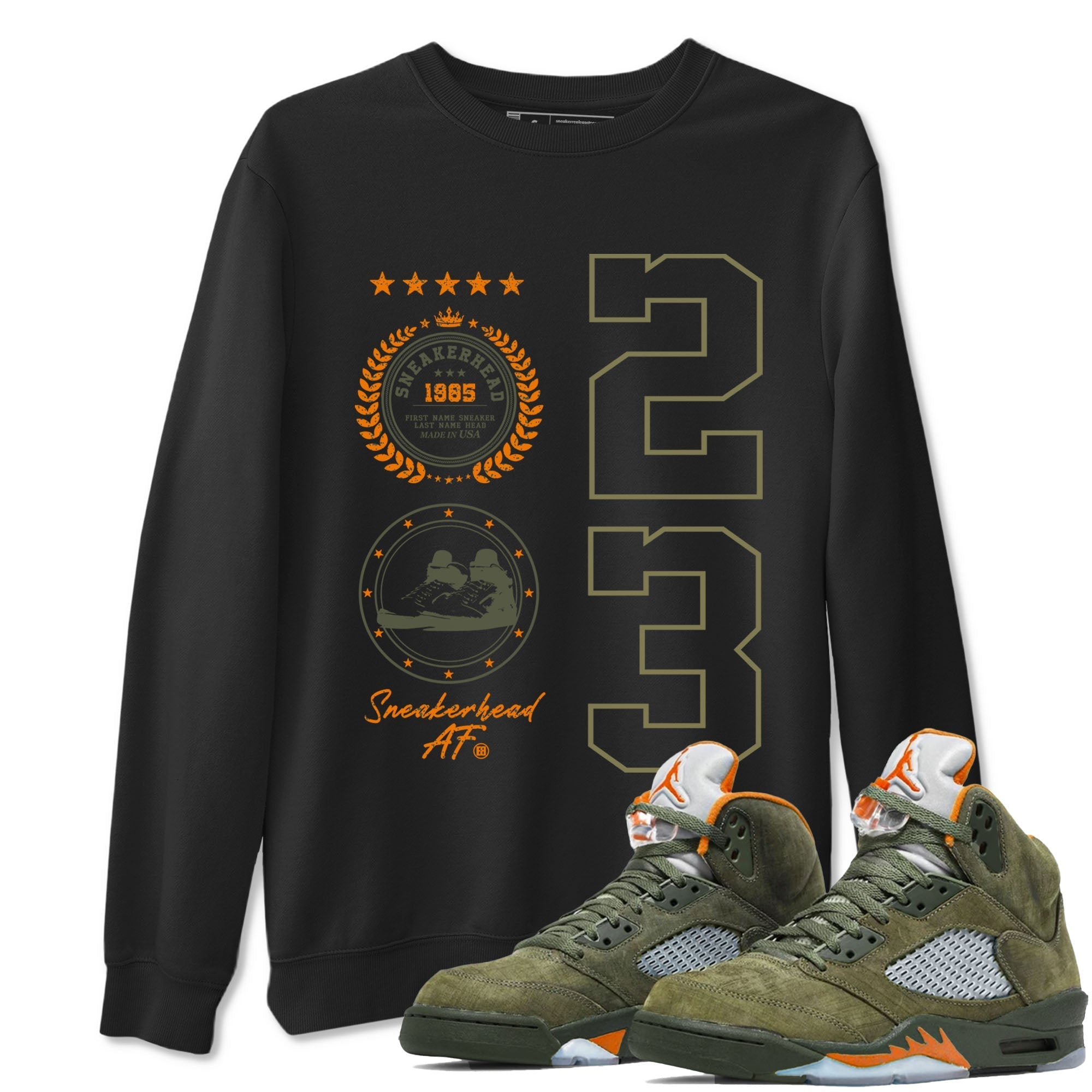 snkmatch Emblem snkmatch Tees - Air Jordan 5 Olive