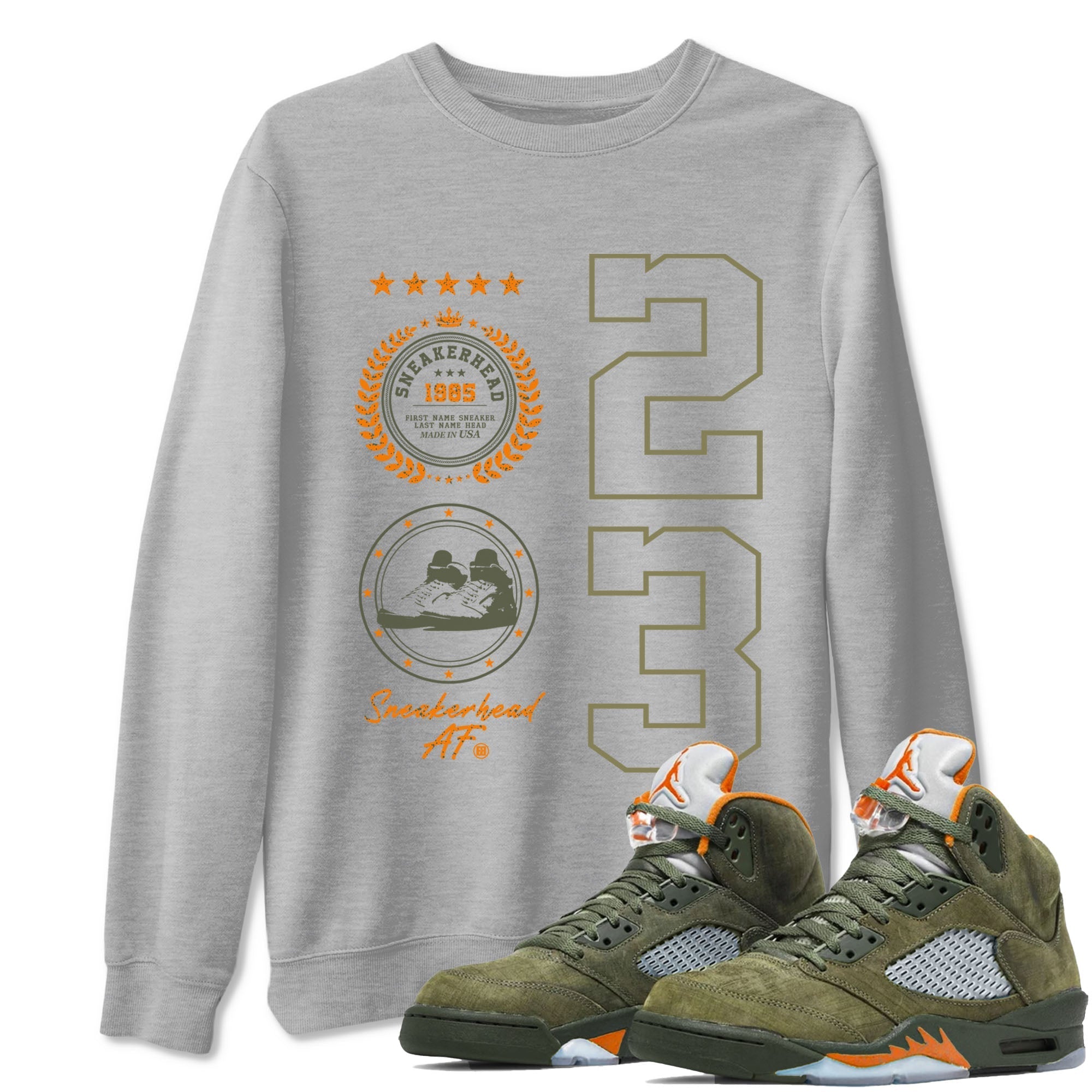 snkmatch Emblem snkmatch Tees - Air Jordan 5 Olive