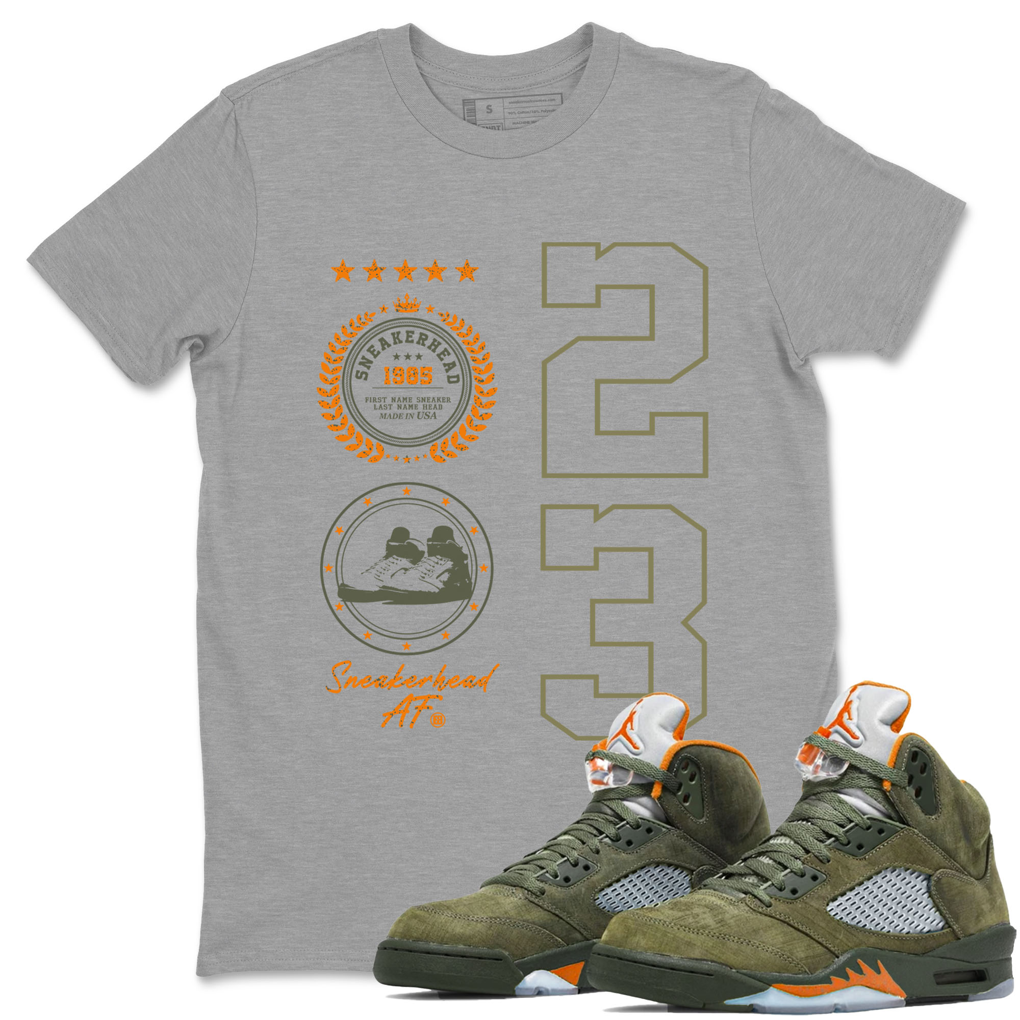 snkmatch Emblem snkmatch Tees - Air Jordan 5 Olive