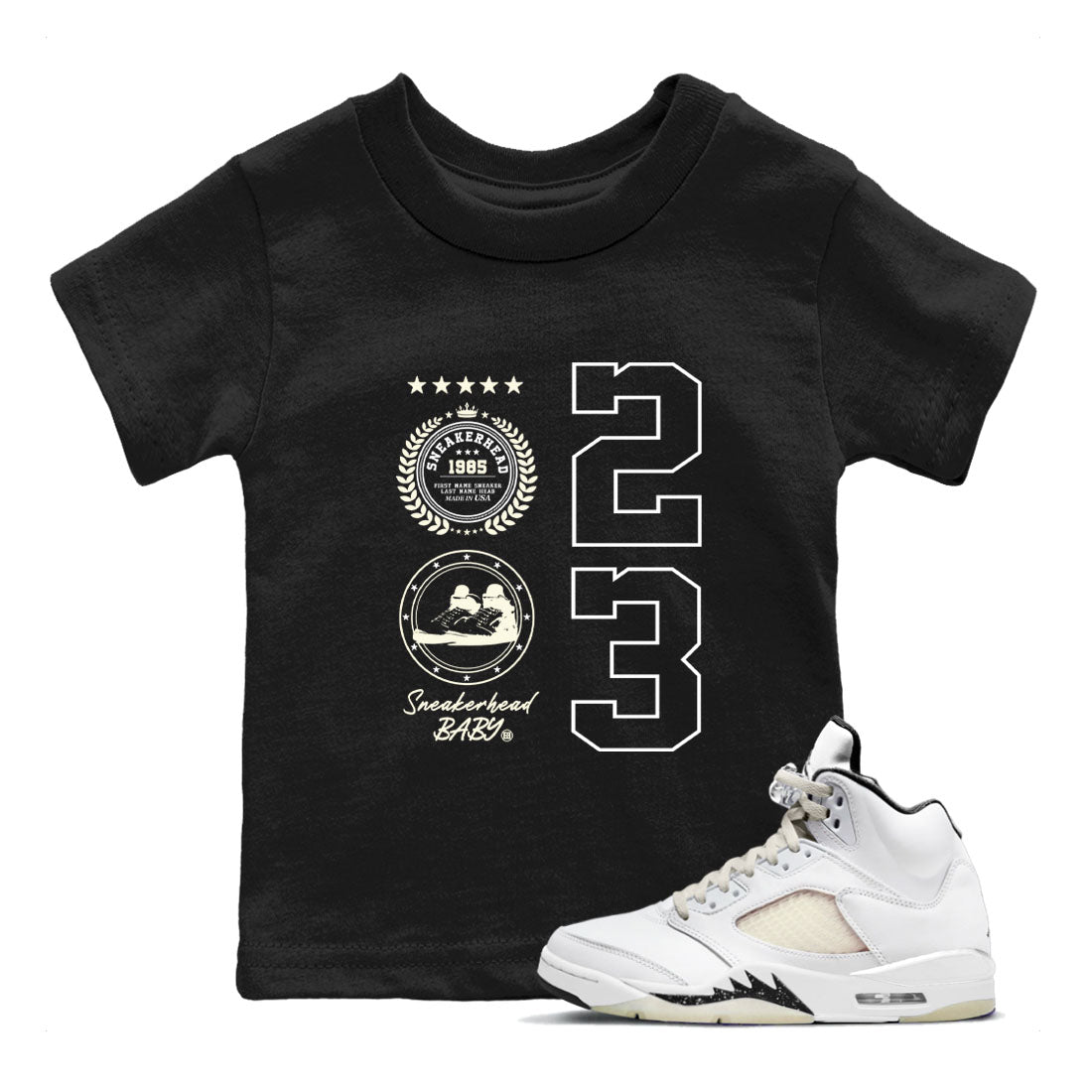snkmatch Emblem snkmatch Tees Kids - Air Jordan 5 Sail