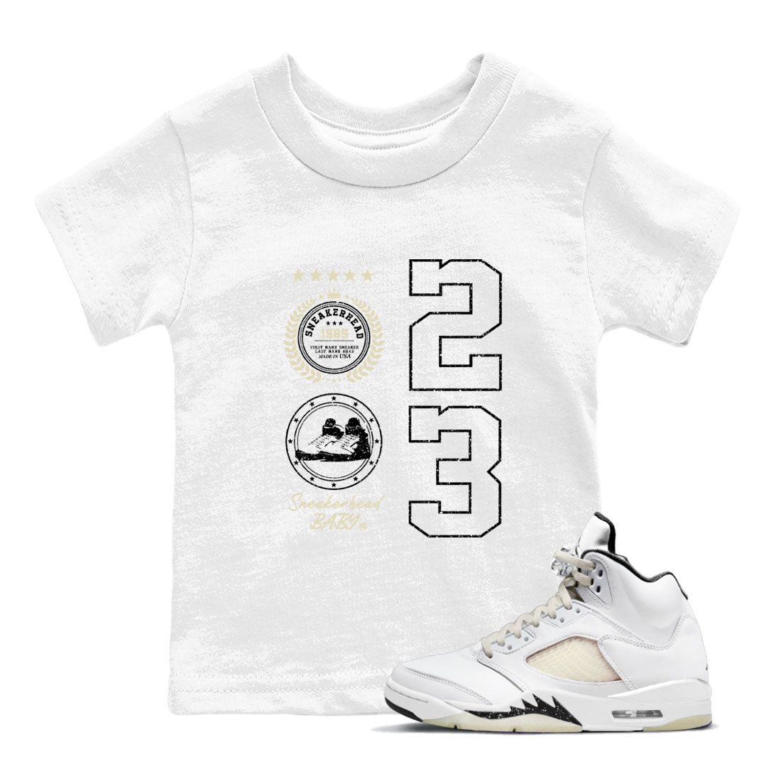 snkmatch Emblem snkmatch Tees Kids - Air Jordan 5 Sail
