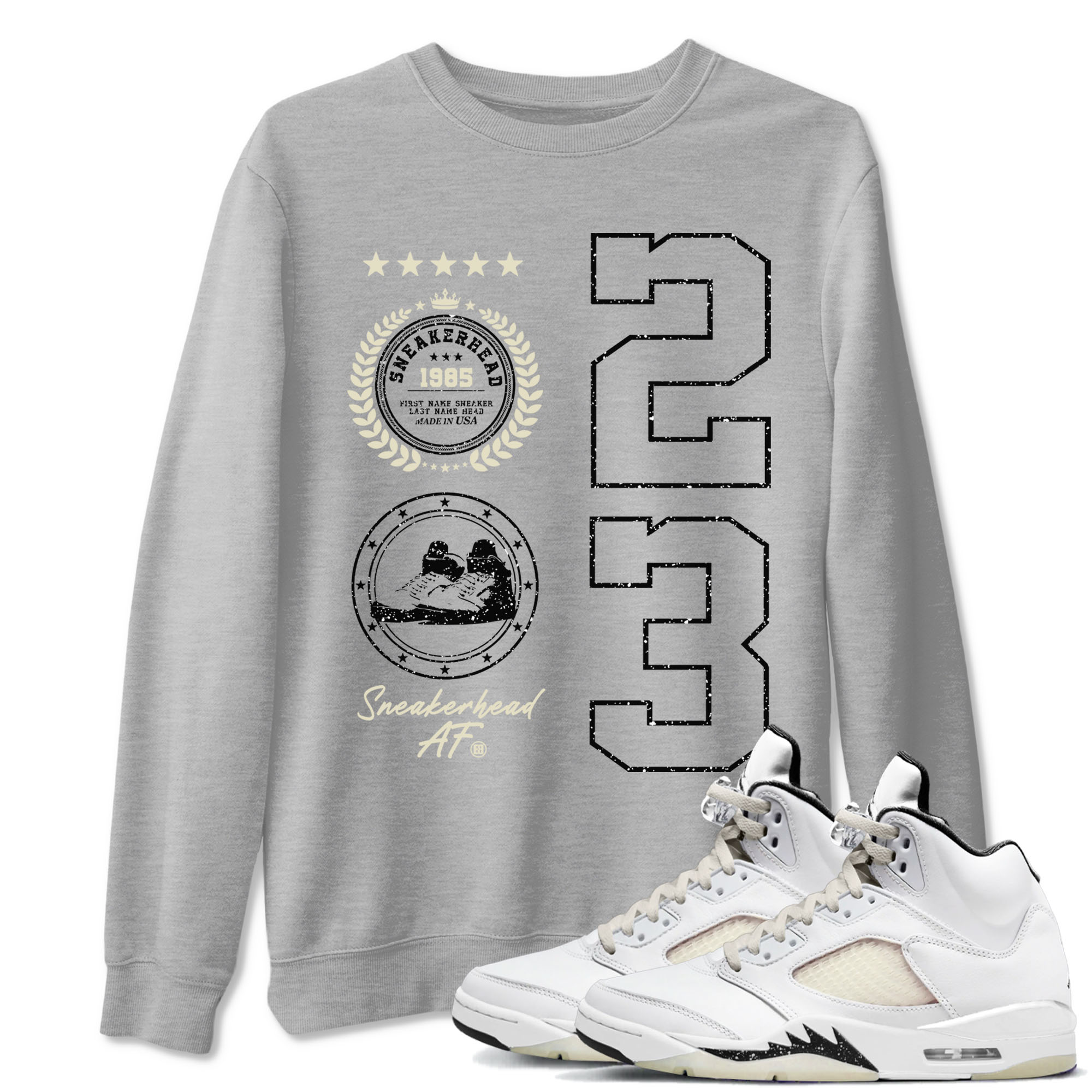 snkmatch Emblem snkmatch Tees - Air Jordan 5 Sail