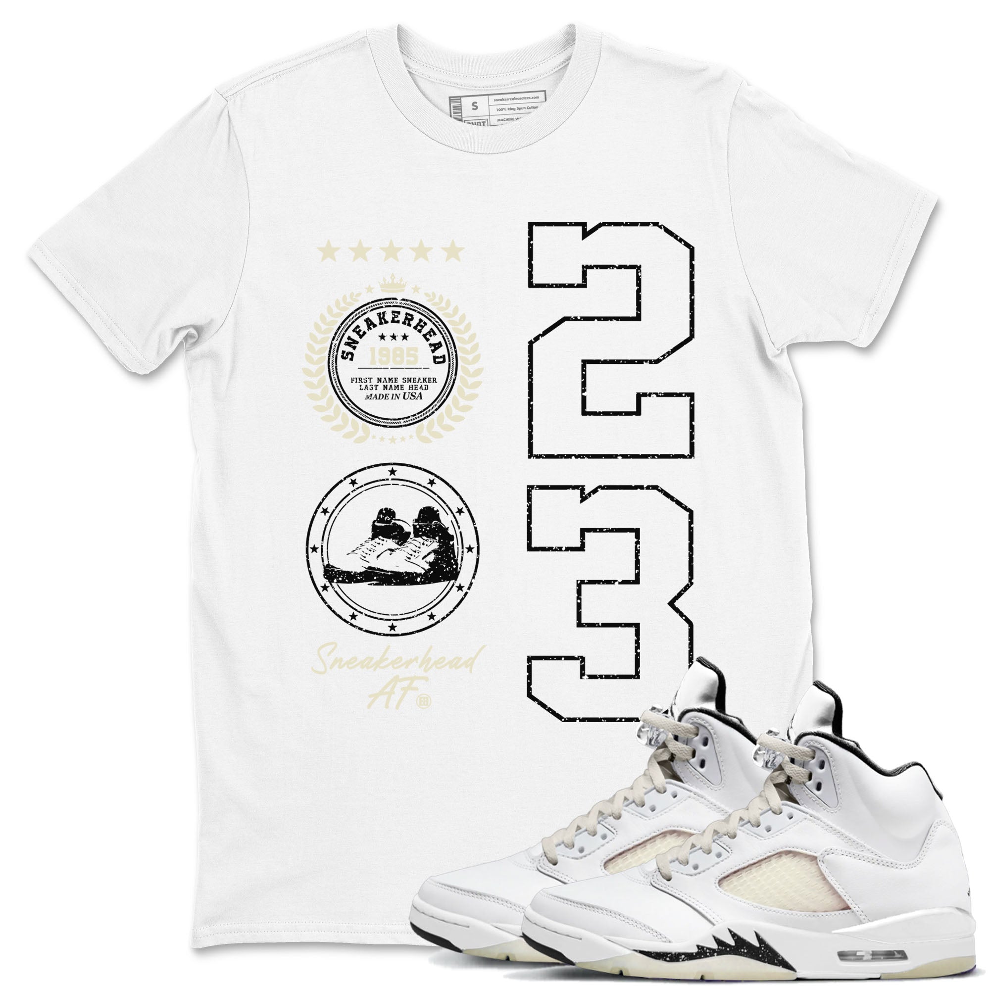 snkmatch Emblem snkmatch Tees - Air Jordan 5 Sail