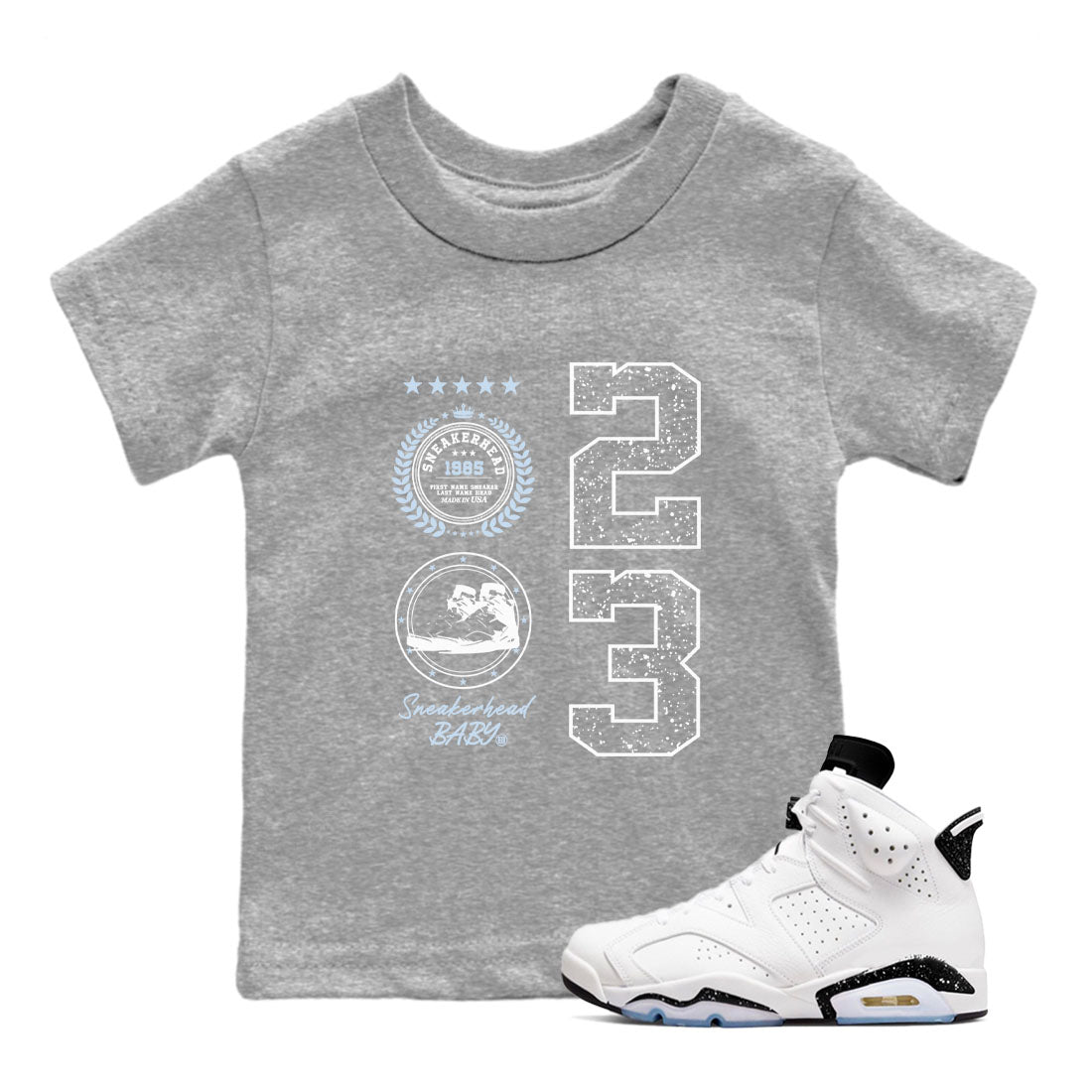 snkmatch Emblem snkmatch Tees Kids - Air Jordan 6 White Black
