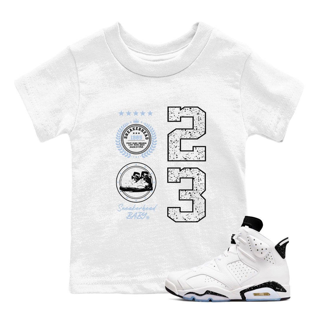snkmatch Emblem snkmatch Tees Kids - Air Jordan 6 White Black