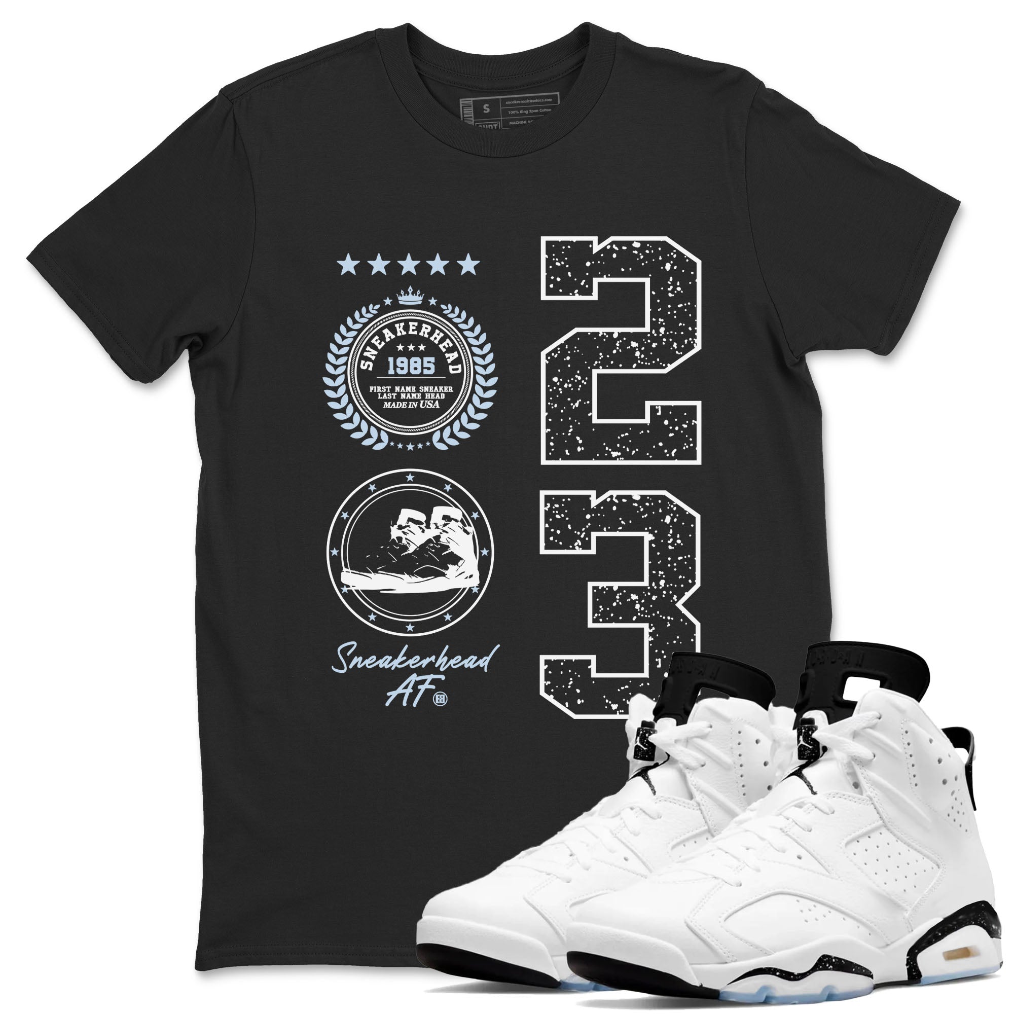snkmatch Emblem snkmatch Tees - Air Jordan 6 White Black