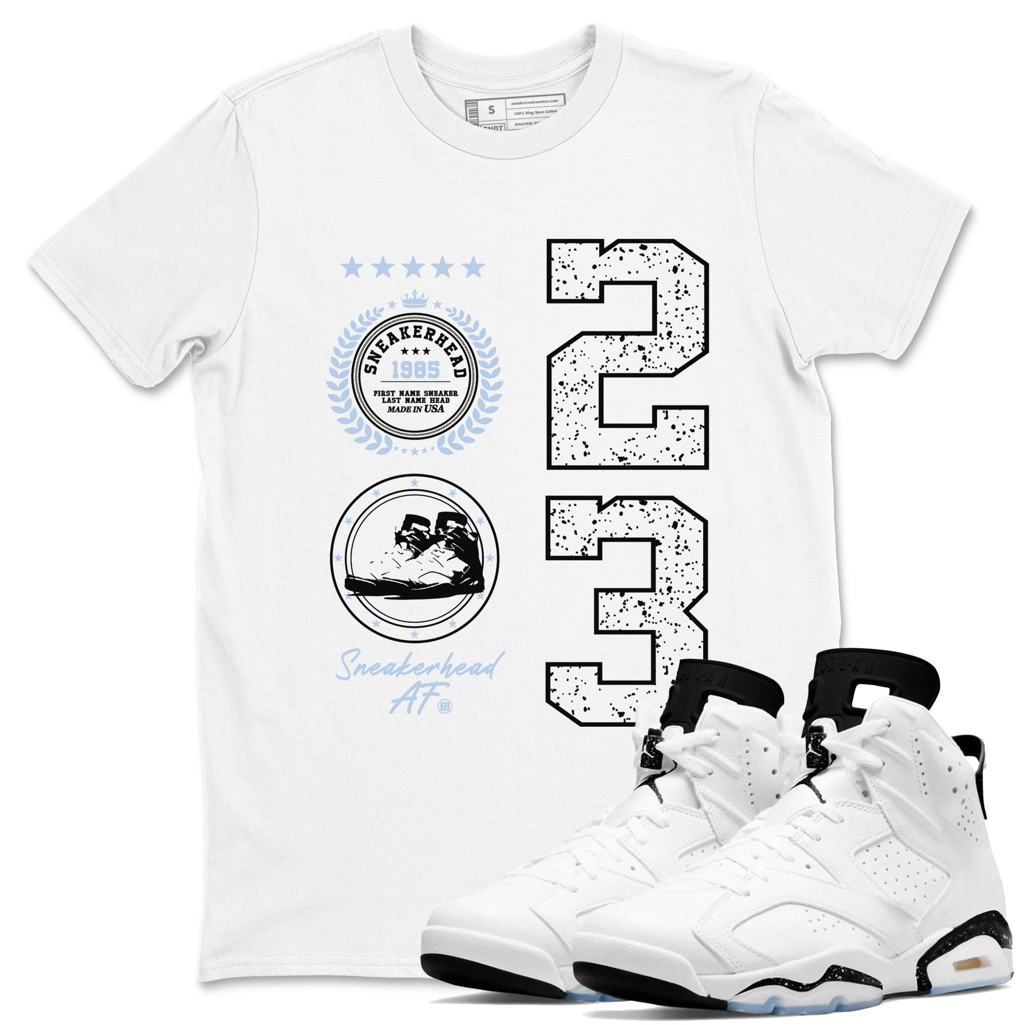 snkmatch Emblem snkmatch Tees - Air Jordan 6 White Black