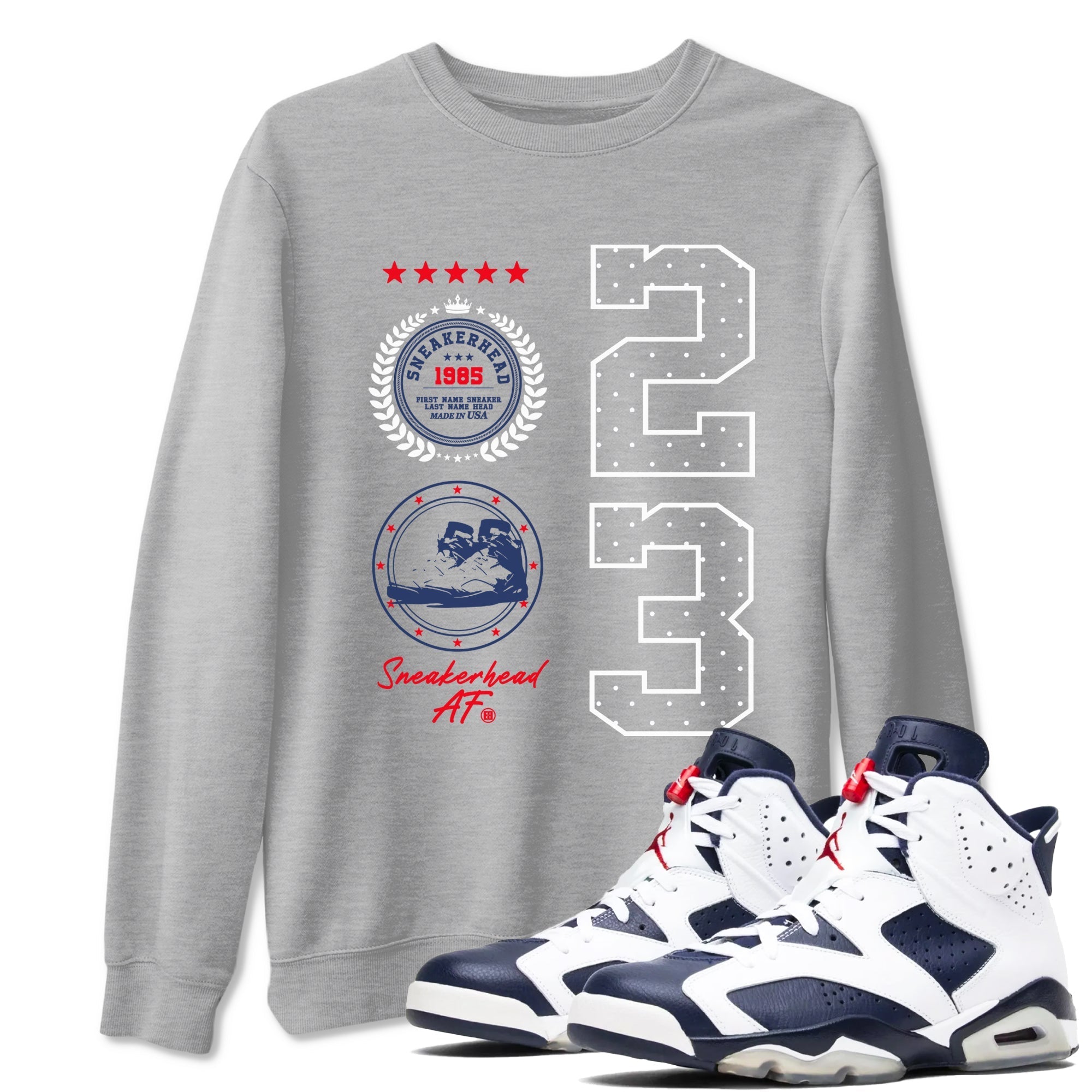 snkmatch Emblem snkmatch Tees - Air Jordan 6 White And Midnight Navy