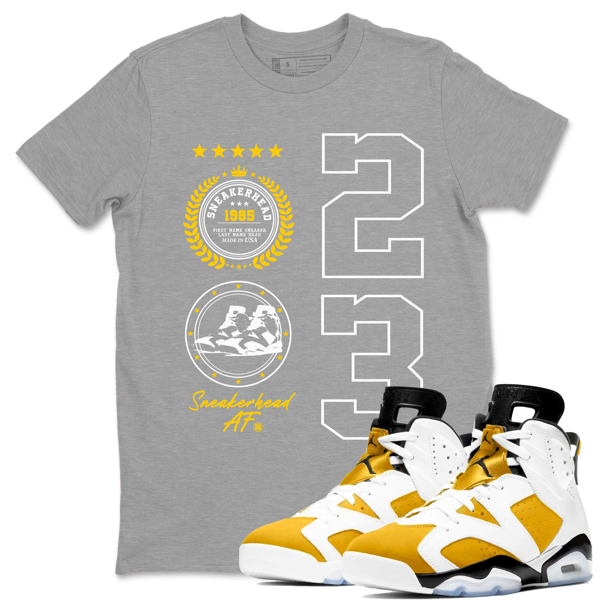 snkmatch Emblem snkmatch Tees - Air Jordan 6 Yellow Ochre
