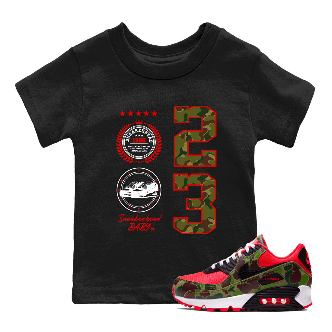 Sneaker Emblem SNRT Sneaker Tees Kids - Air Max 90 Reverse Duck Camo