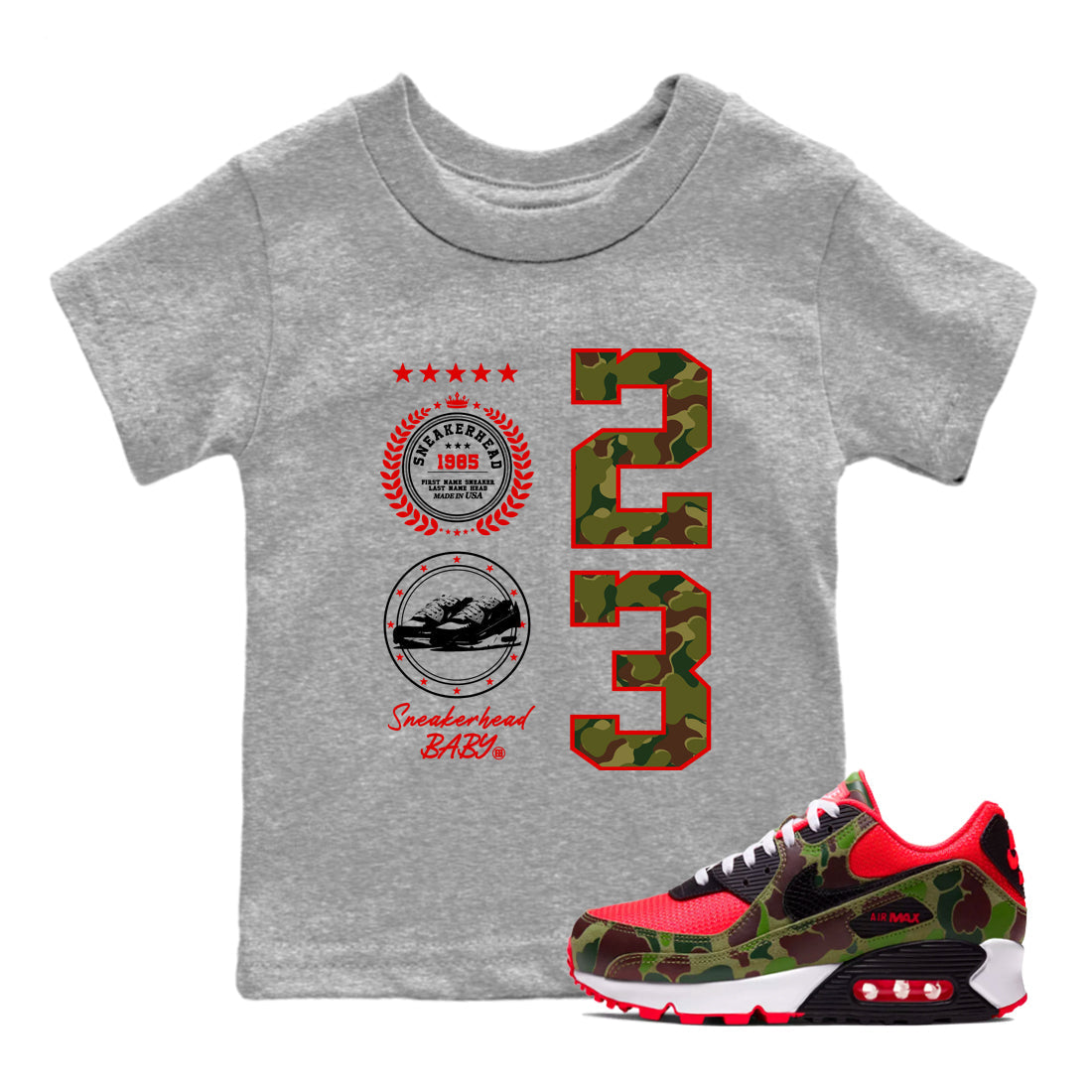 Sneaker Emblem SNRT Sneaker Tees Kids - Air Max 90 Reverse Duck Camo