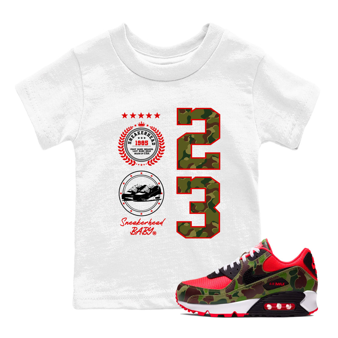Sneaker Emblem SNRT Sneaker Tees Kids - Air Max 90 Reverse Duck Camo