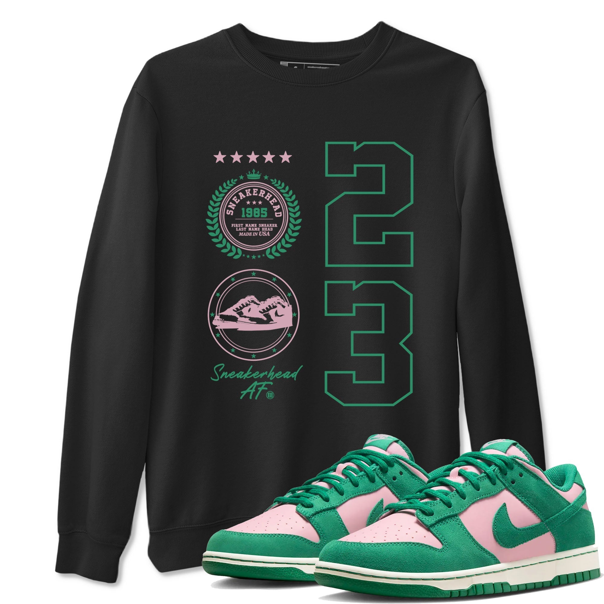 snkmatch Emblem snkmatch Tees - Dunk Medium Soft Pink Malachite