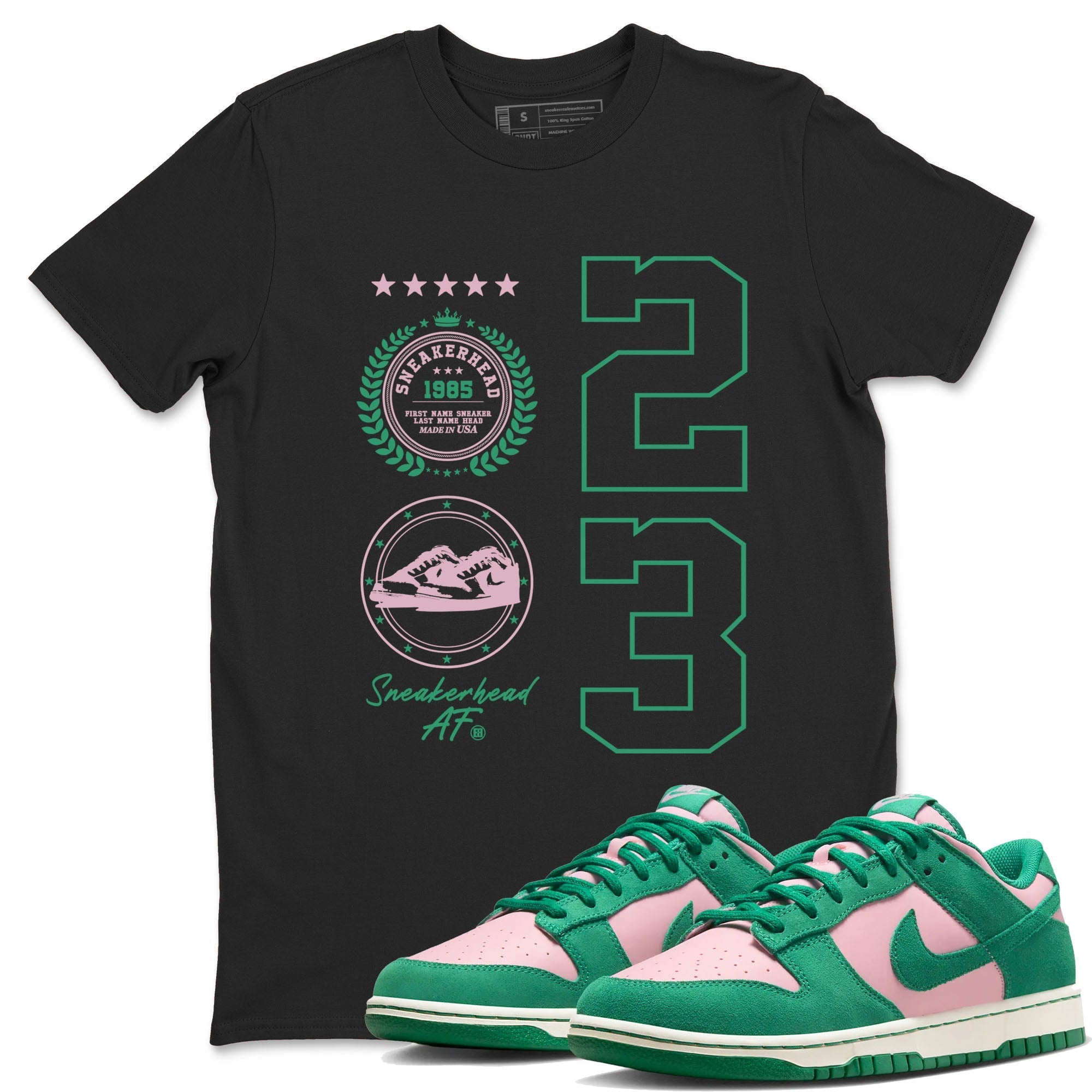 snkmatch Emblem snkmatch Tees - Dunk Medium Soft Pink Malachite
