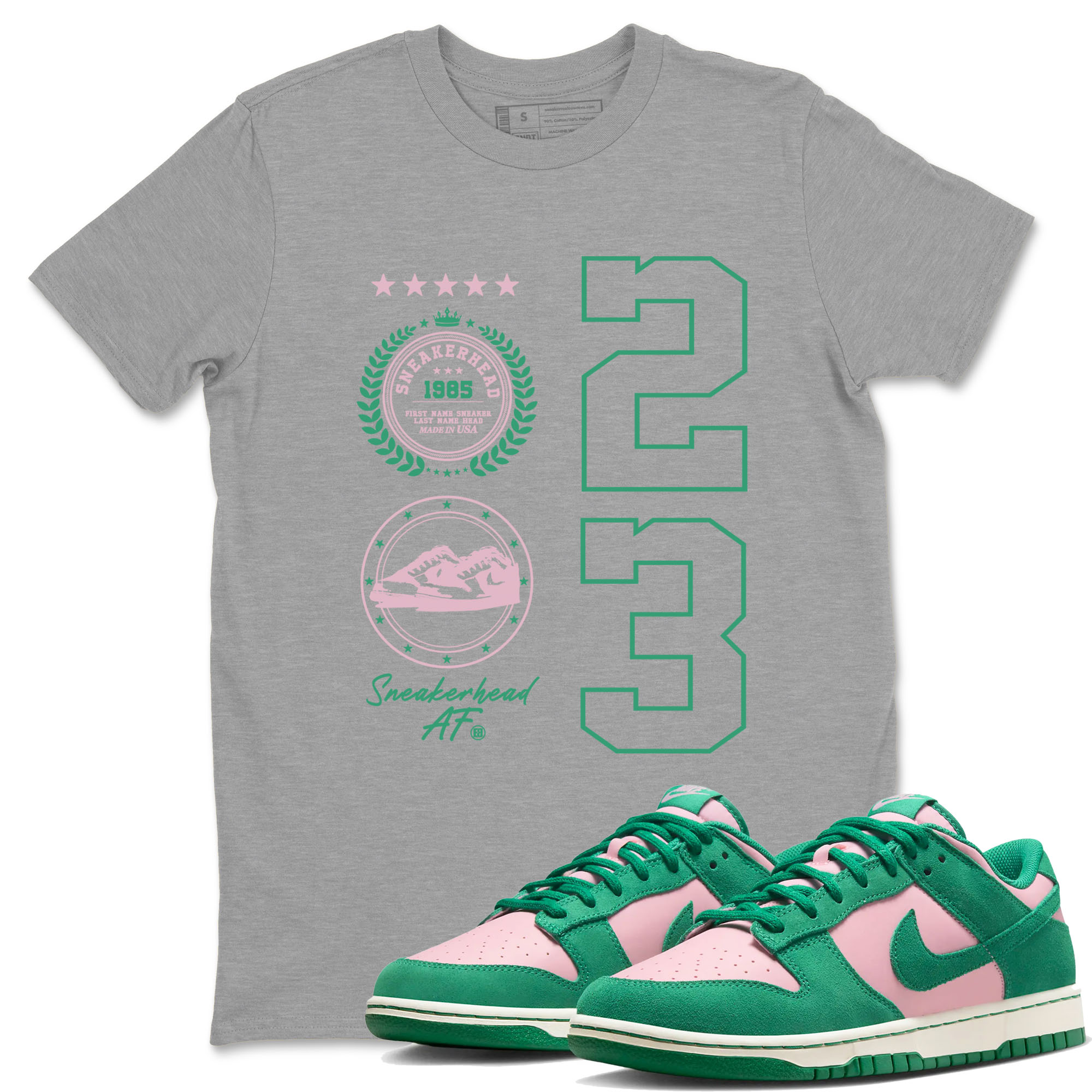 snkmatch Emblem snkmatch Tees - Dunk Medium Soft Pink Malachite