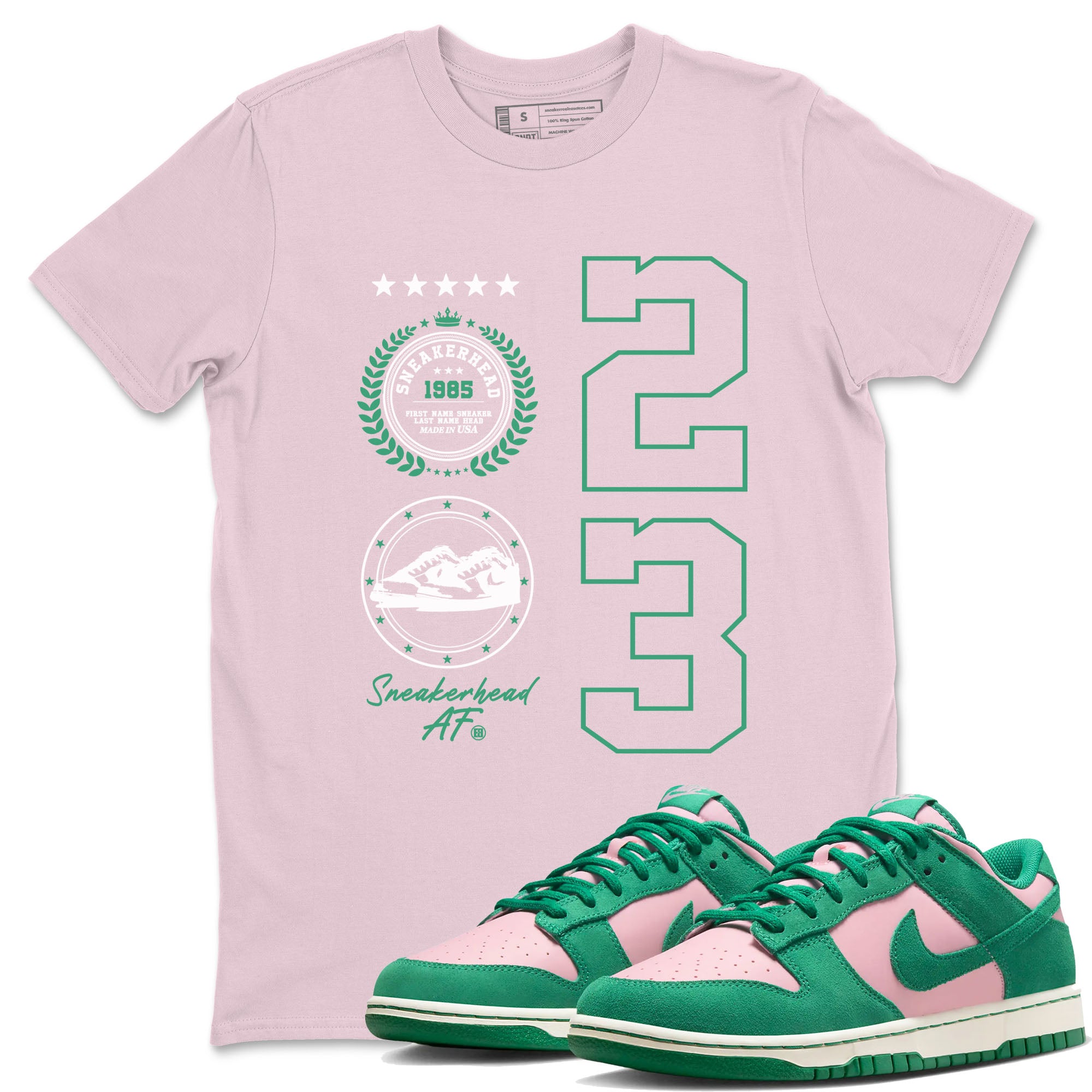 snkmatch Emblem snkmatch Tees - Dunk Medium Soft Pink Malachite